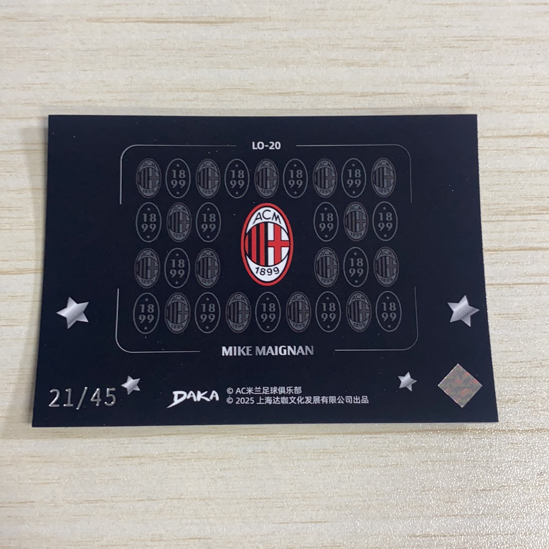 【小牛代拍】2025 DAKA AC米兰队盒 Mike Maignan 达咖 阿德里 迈尼昂 45编 银折 米兰幸符特卡 老虎机特卡 卡品如图 收藏必备(威哥)
