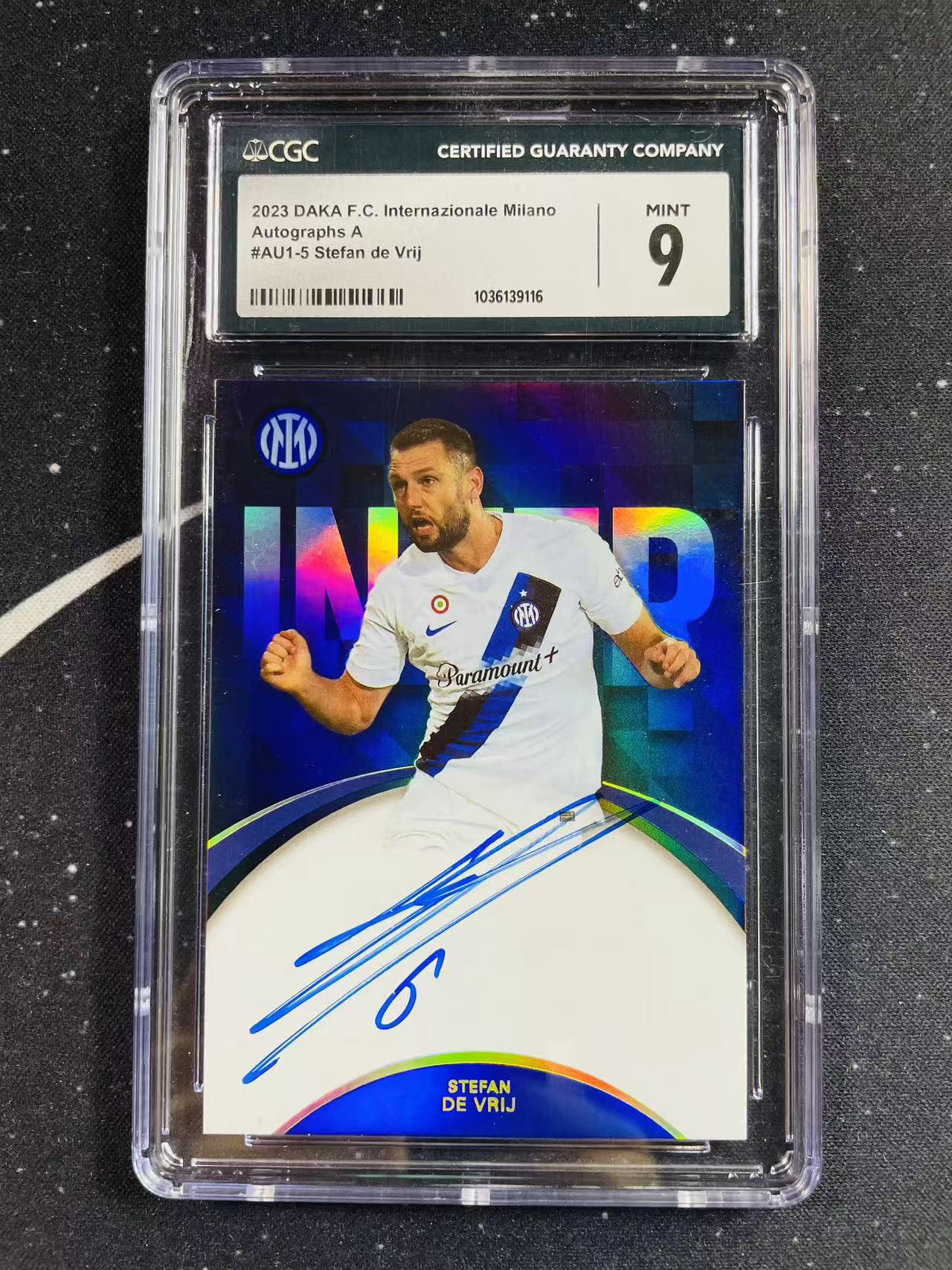 2023 Daka 达咖国米队盒 Stefan de Vrij 德弗赖 75编 银折 签字 卡签 CGC9分 洛北拍卖 刘总5063Y