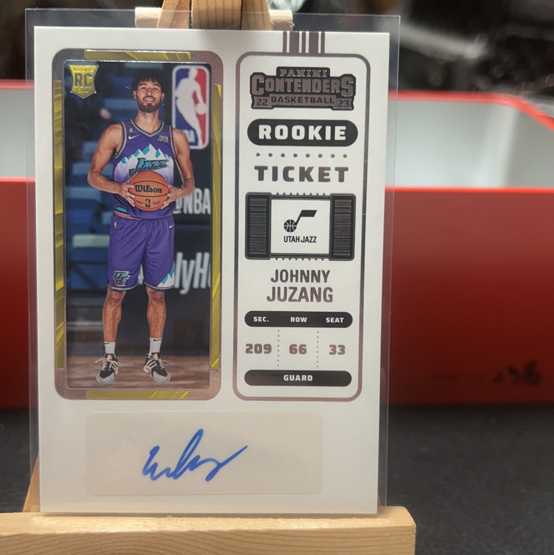 【SY代卖sy0150-可累积-瑕疵看图】2022-23 Panini Contenders Johnny Juzang RC 约翰尼 朱赞 犹他爵士 签字