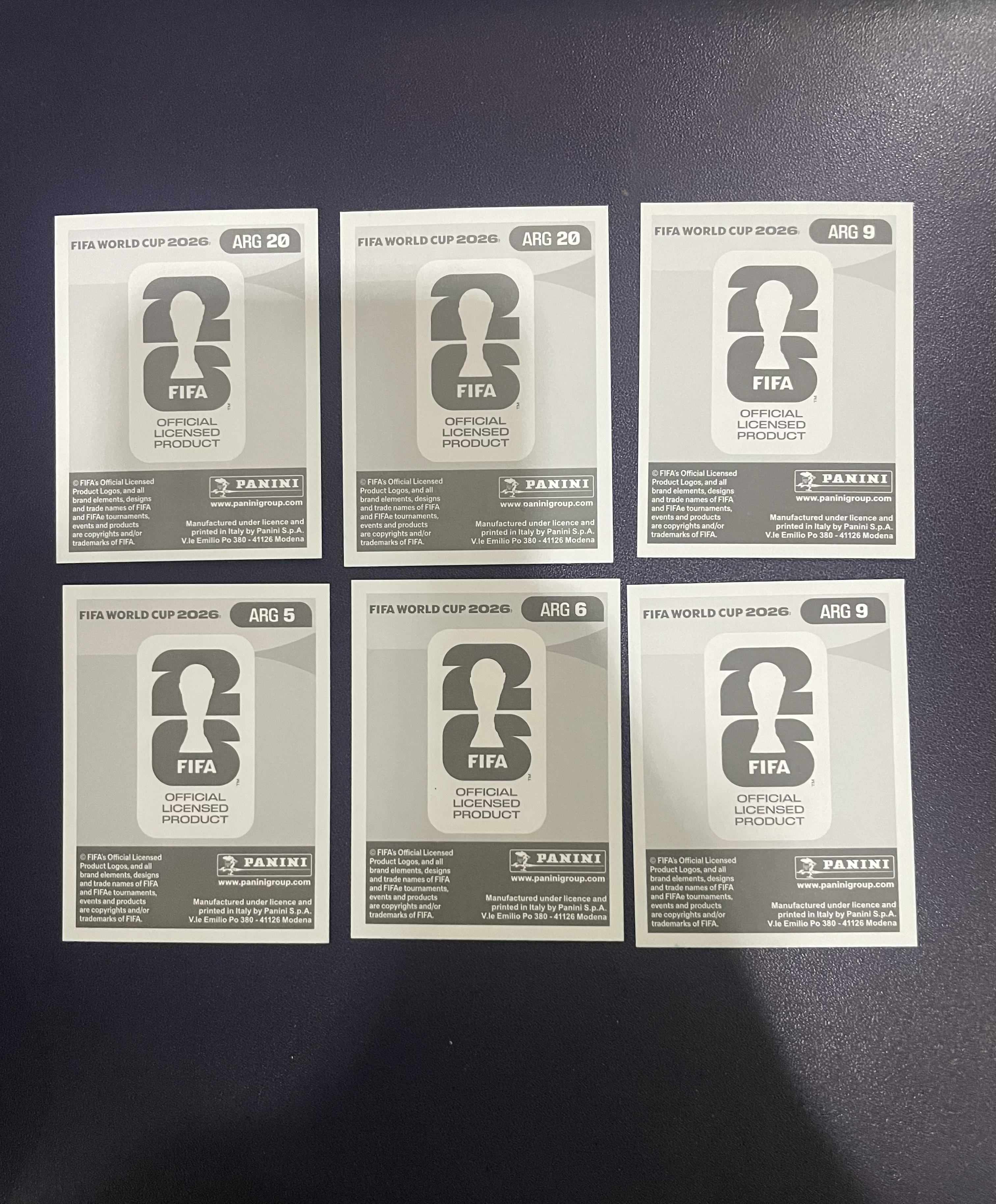 Lot世界杯贴纸打包 阿根廷 ARG5 ARG6 ARG9 ARG20 卡品不保仅合并当天 七七