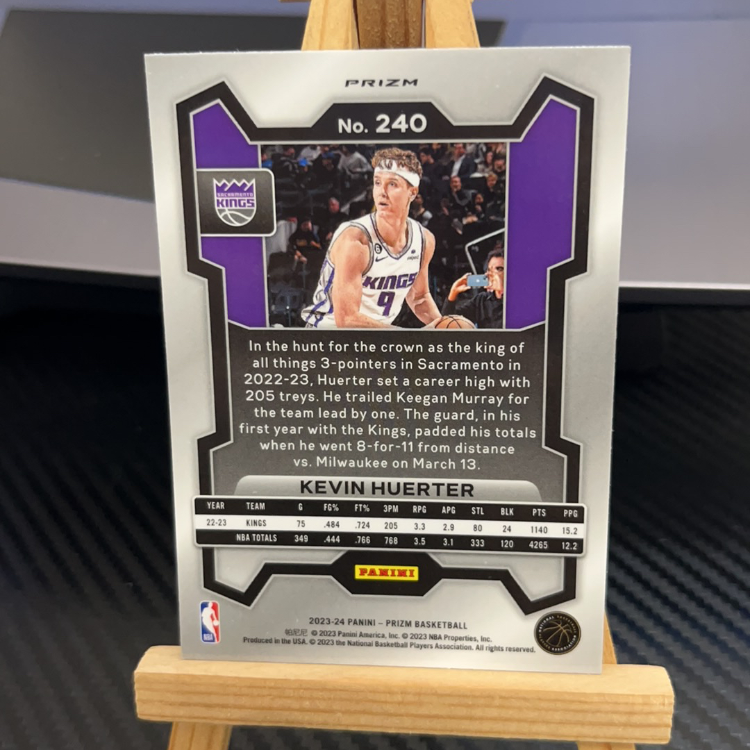 2023-24 Panini Prizm Kevin Huerter 凯文 许尔特 国王 银折 折射 prizm系列 pz 卡品如图 凑图必备 值得收藏!免费代卖!