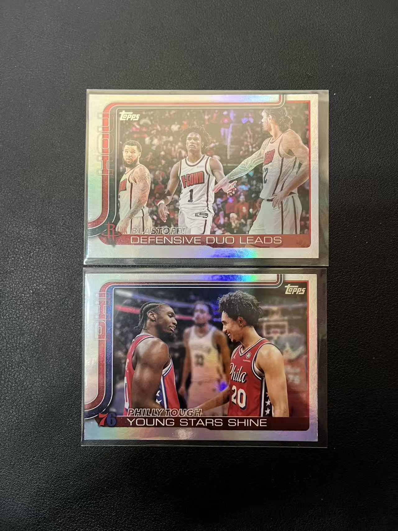 2025 Topps Flagship Amen Thompson 阿门 汤普森 麦凯恩 火箭 76人 队照 银折 卡品如图 龙龙龙