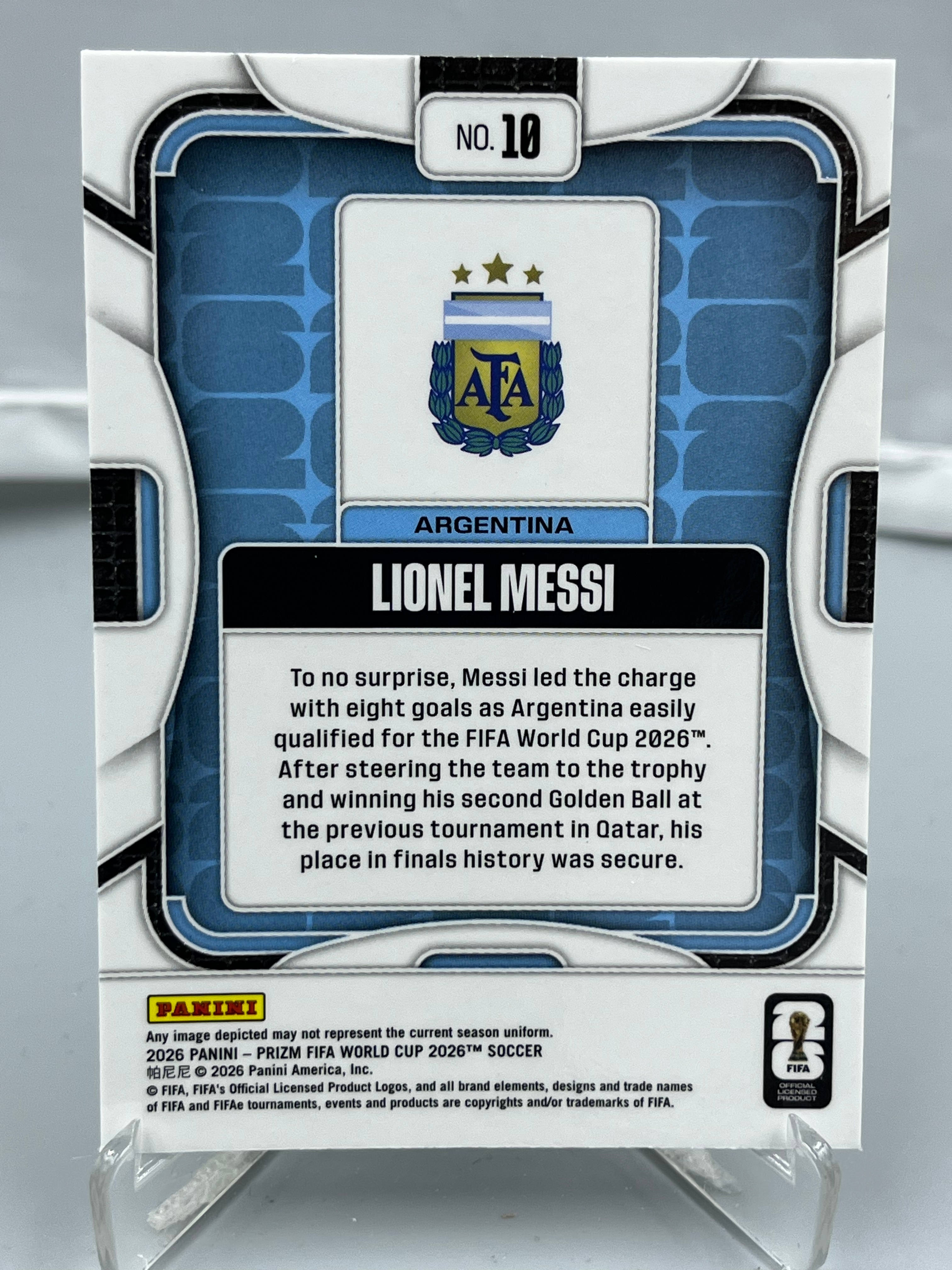 2026 Panini Prizm World Cup Lionel Messi 世界杯PZ 利昂内尔 梅西 阿根廷 巴萨 巴塞罗那 球王 梅老板 base 瑕疵如图【暴富 AC哥】ta542
