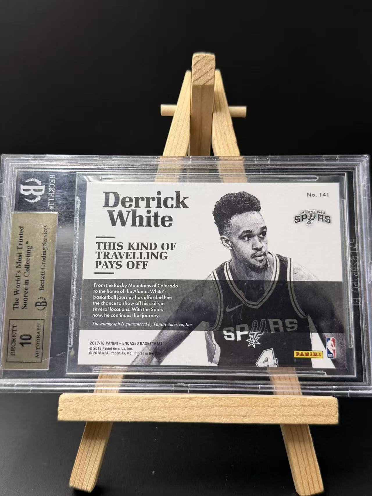 2017-18 Panini Encased Derrick White RC 【YT拍卖】 德里克 怀特 马刺 云端 小白 新秀 签字 卡签 BGS金标9.5 30/99编~闪电h