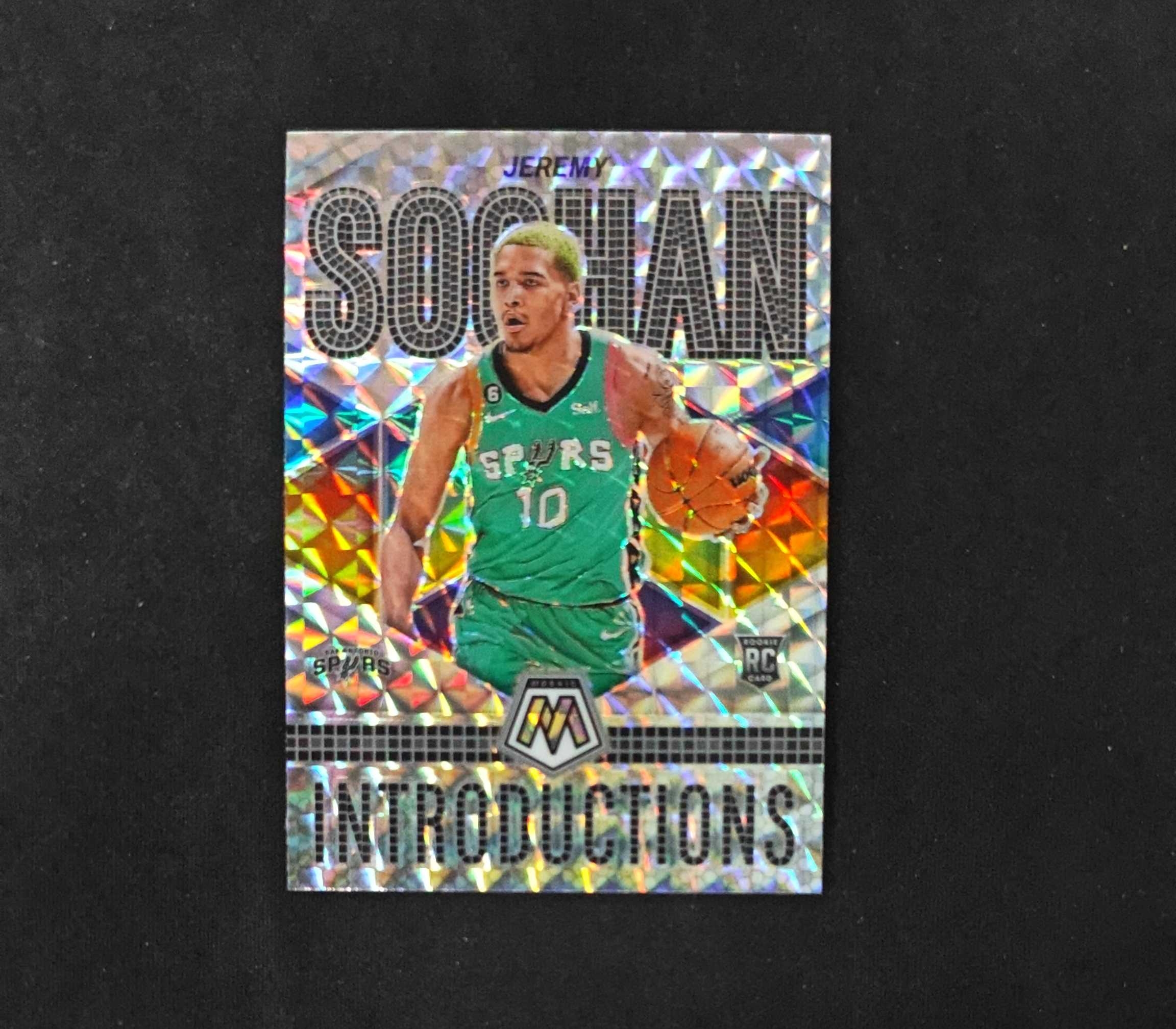 2022-23 Panini Mosaic Jeremy Sochan RC 【SC拍卖】马赛克 新秀 马刺 索汉 介绍特卡 马赛克折 瑕疵如图收藏必备(lilahk)