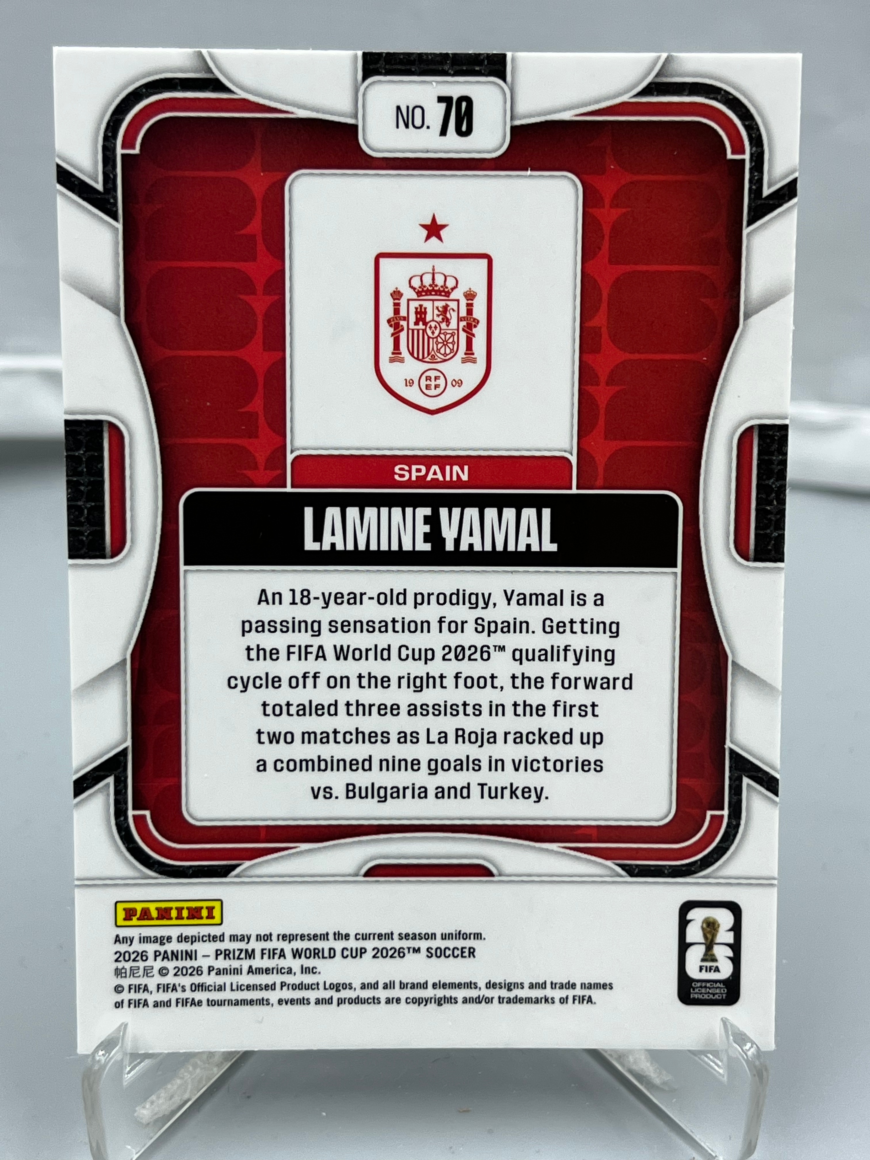 2026 Panini Prizm World Cup Lamine Yamal 世界杯PZ 拉明 亚马尔 西班牙 巴萨 巴塞罗那 世界杯冠军 base 瑕疵如图【暴富 AC哥】ta543