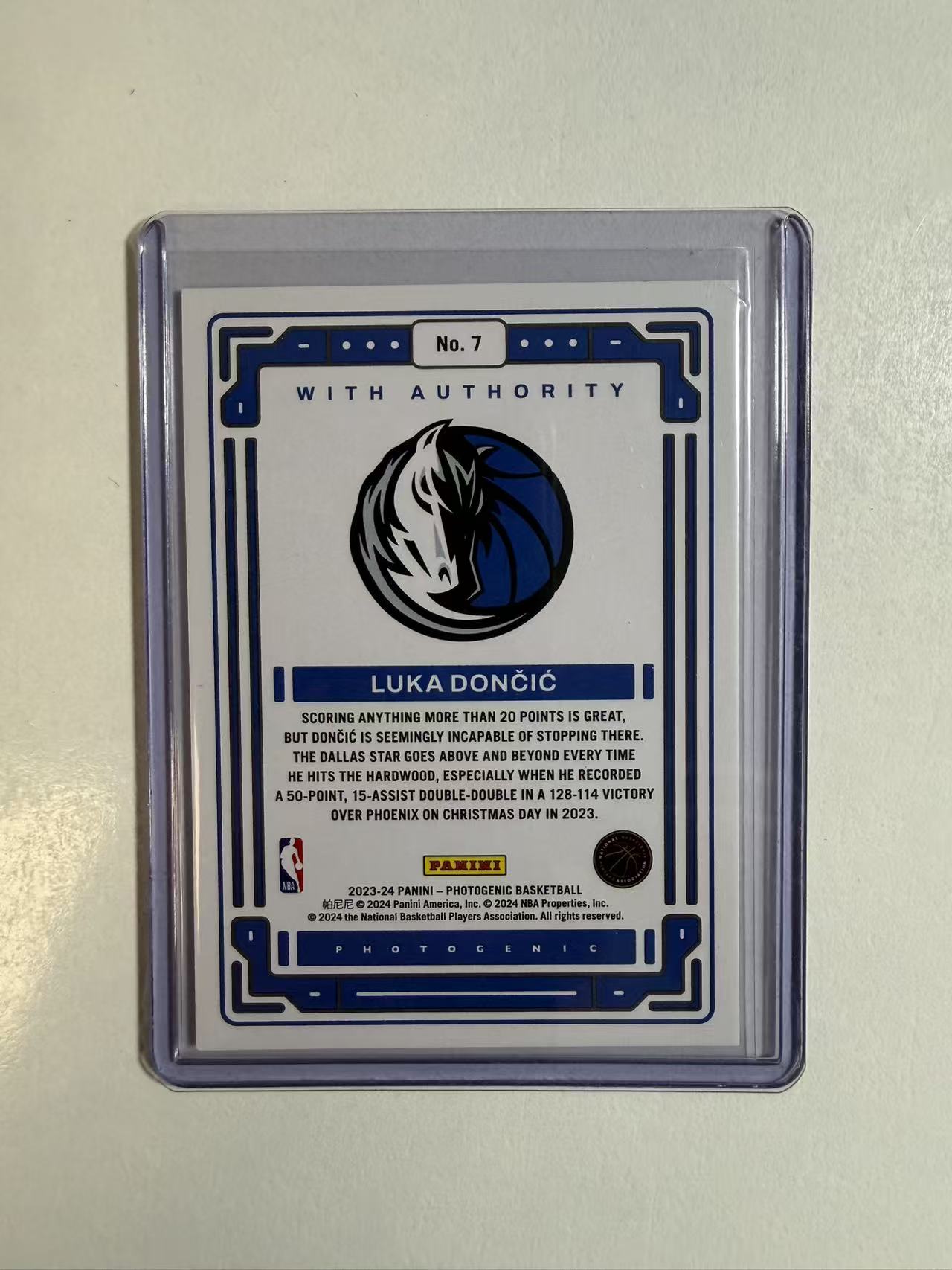 2023-24 Panini Photogenic Luka Doncic 上镜系列 独行侠 卢卡 东契奇 25编 卡品如图 不保卡品 介意勿拍