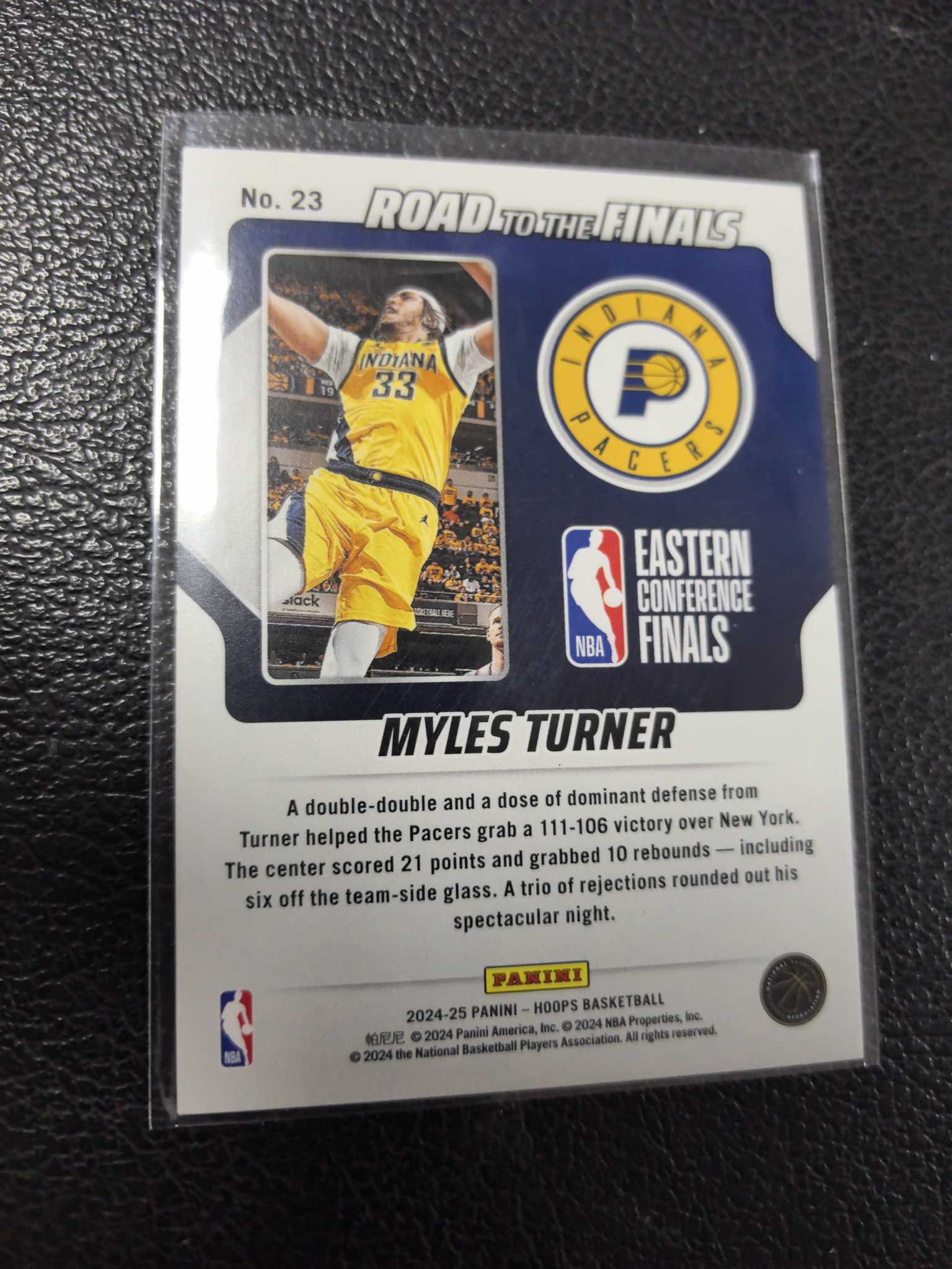 2024-25 迈尔斯 特纳 步行者 冠军之路 999编 点点折 闪折 11-9