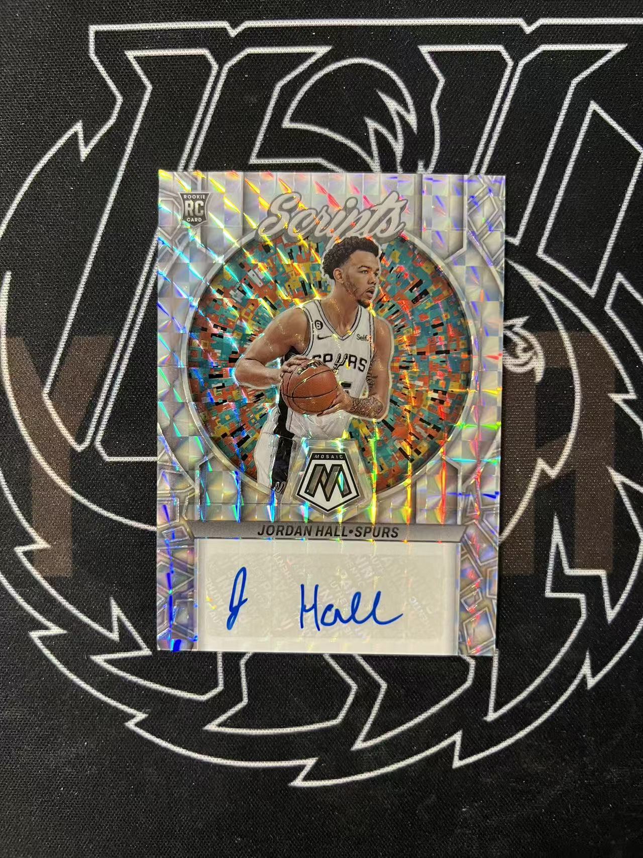 2022-23 Panini Mosaic Jordan Hall RC 【UTF球星卡】fr3 乔丹 霍尔 马刺 新秀 马赛克 折射 签字 通行卡品