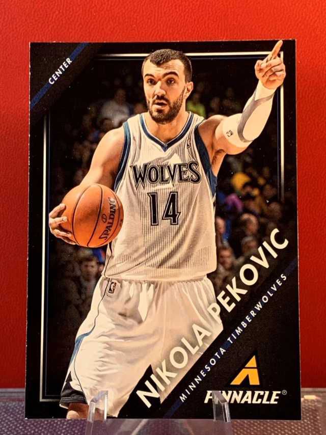 （老末代拍)D04  2013-14 Panini Pinnacle Nikola Pekovic  尼科拉·佩科维奇 森林狼 巅峰 Forward向前特卡 老卡老特 收藏者好 顺丰寄付