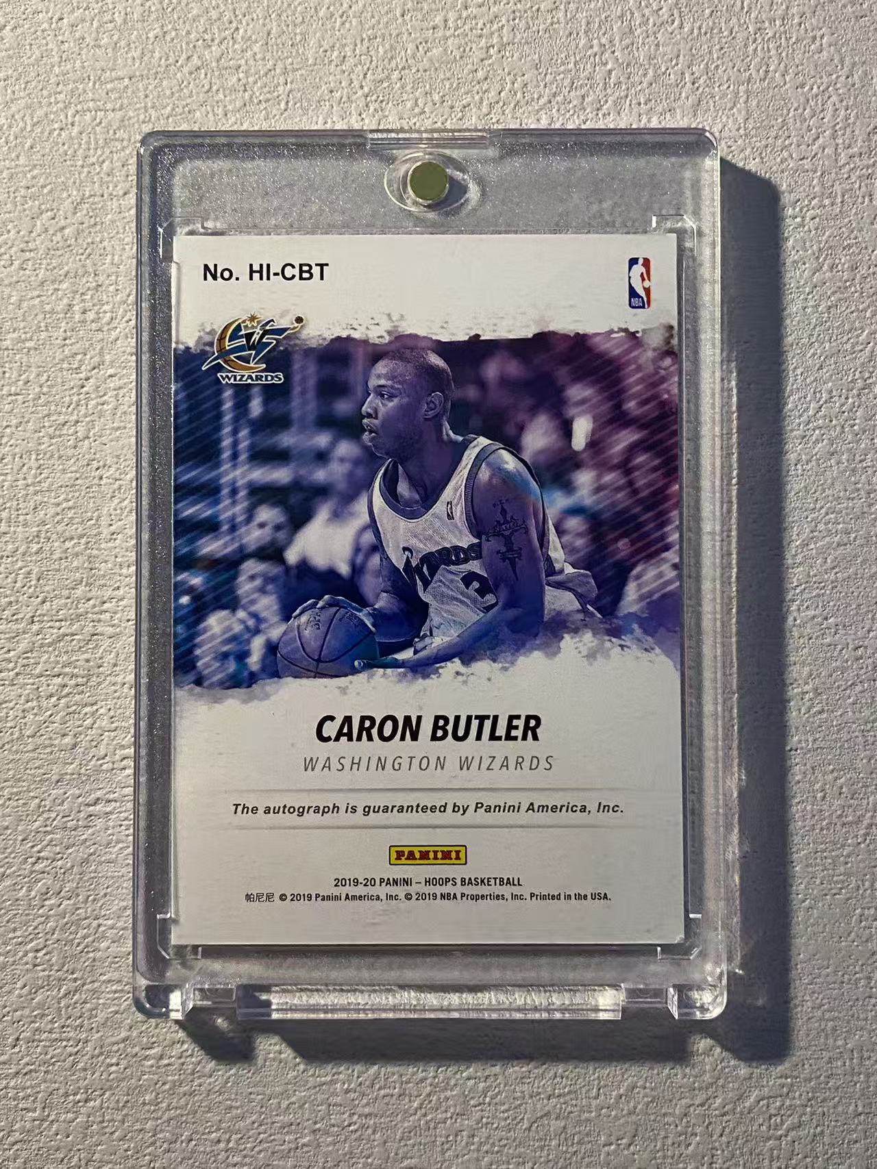 2019-20 Panini Hoops Caron Butler 奇才 卡隆 巴特勒 签字 ink签 格子折 折射 收藏必备