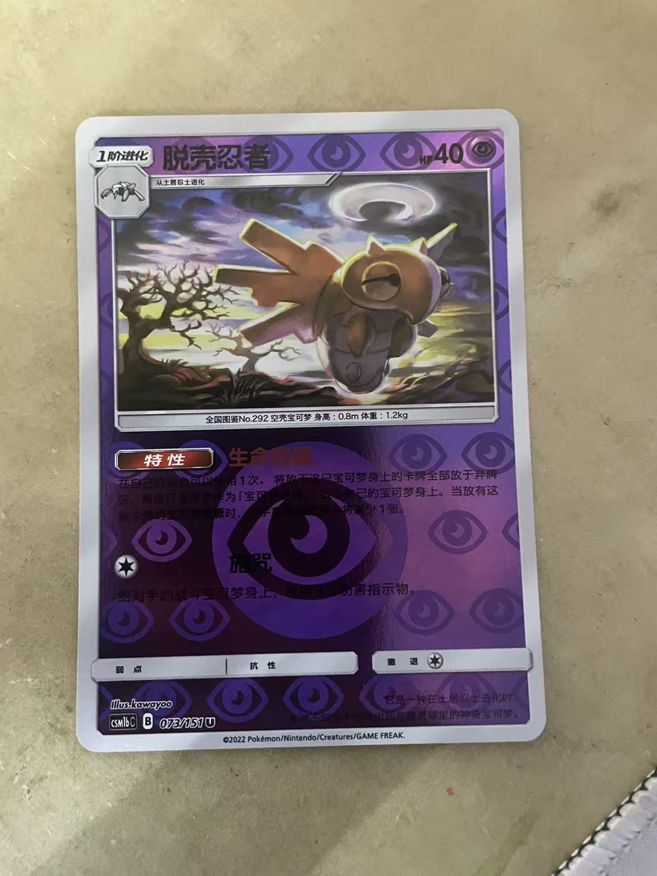 2024 Pokemon TCG 1 脱壳忍者 球闪 chs 宝可梦 简中 木水拍卖第二百二十五期