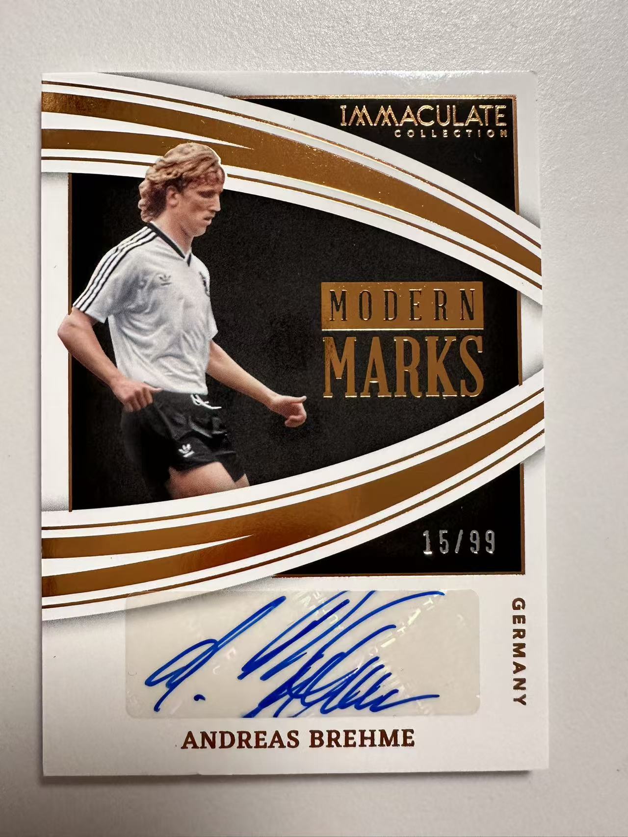 2022-23 Panini Immaculate andreas brehme 德国已故名宿 安德烈亚斯·布雷默 15/99编 实卡很美
