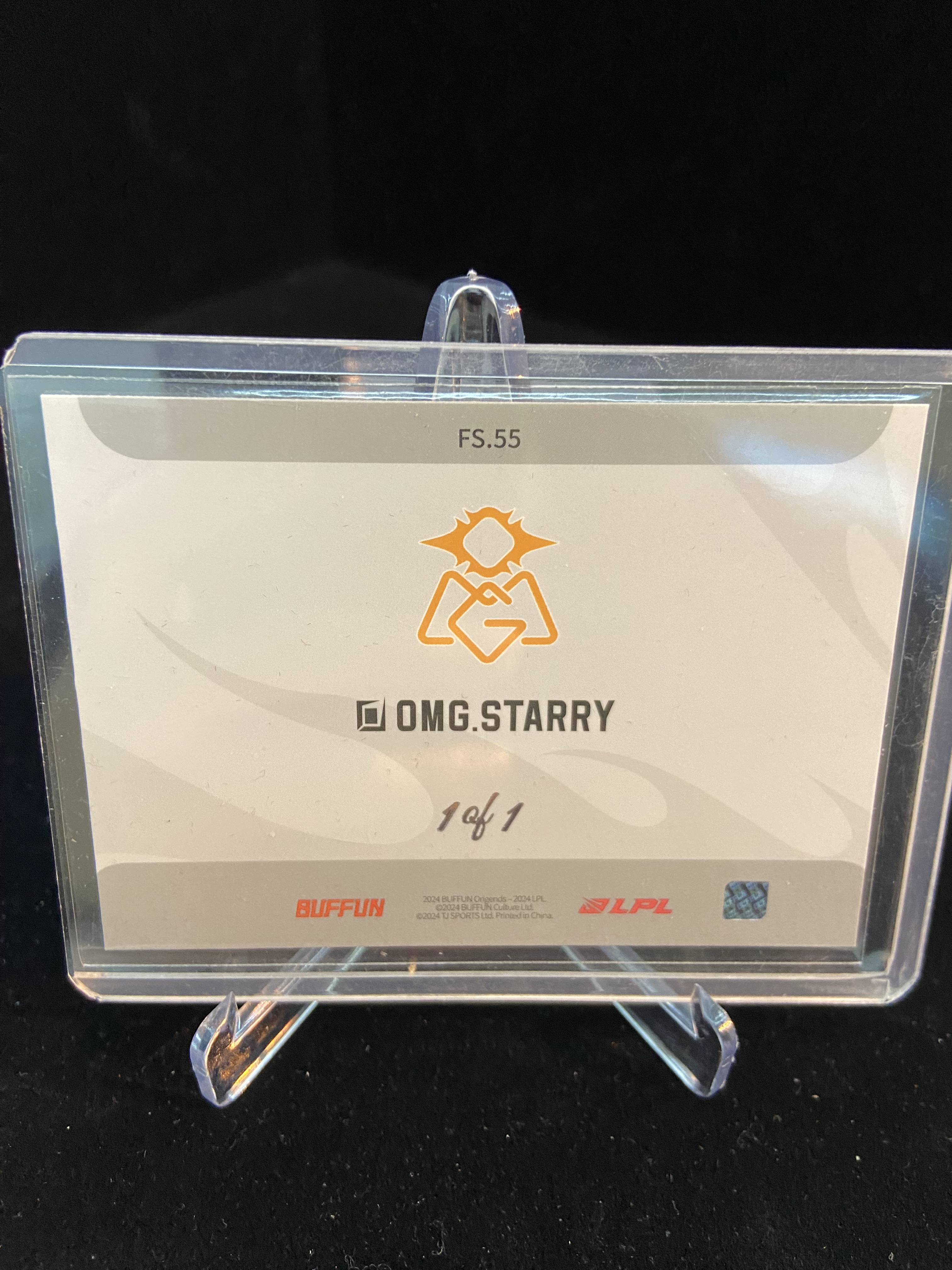 2026 Buffun LPL STARRY 1/1 OFO 黑折 闪光快照 现场卡 OMG 不凡玩品 英雄联盟 光启 佛总
