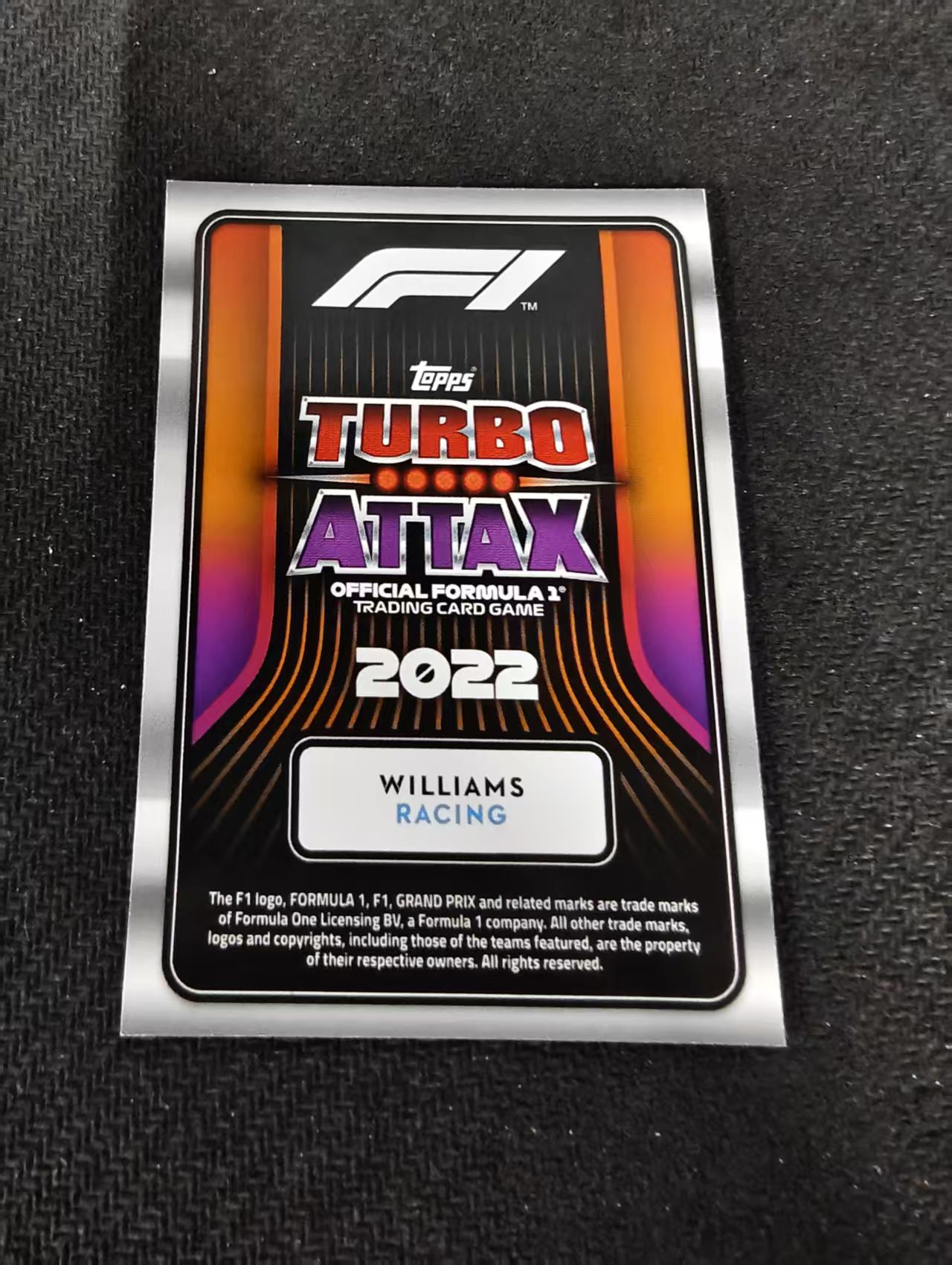 2022 Topps Turbo attax F1 Jost Capito 约斯特 卡皮托 威廉姆斯 游戏版 划痕 边角瑕疵 #75