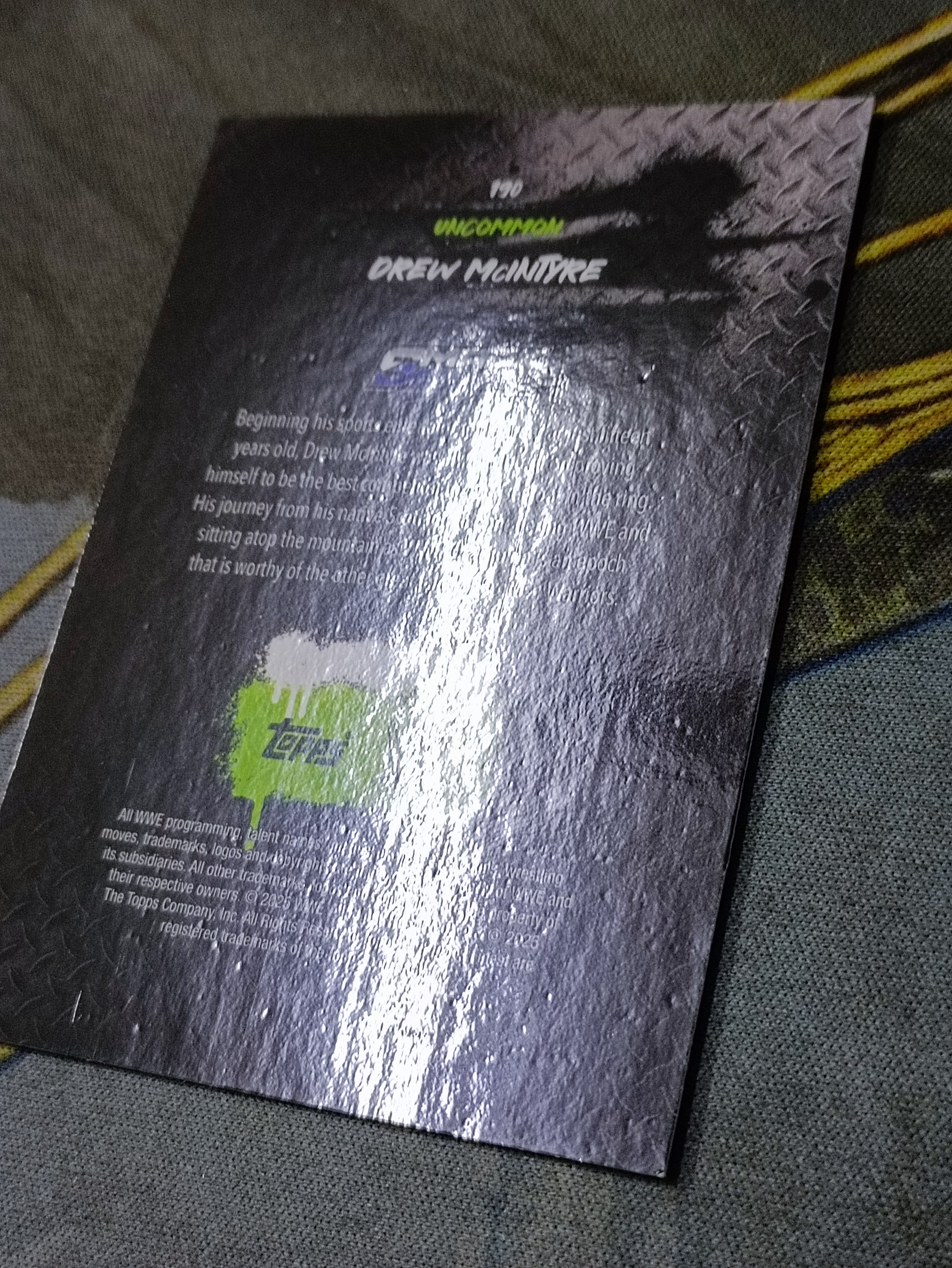 2025 Topps Finest Drew McIntyre 天选之子 麦金泰尔 限量50/75编 蓝格子折 折射亮面 WWE 职业摔角(品见大图有瑕)《苏州卡通》J【BAO】