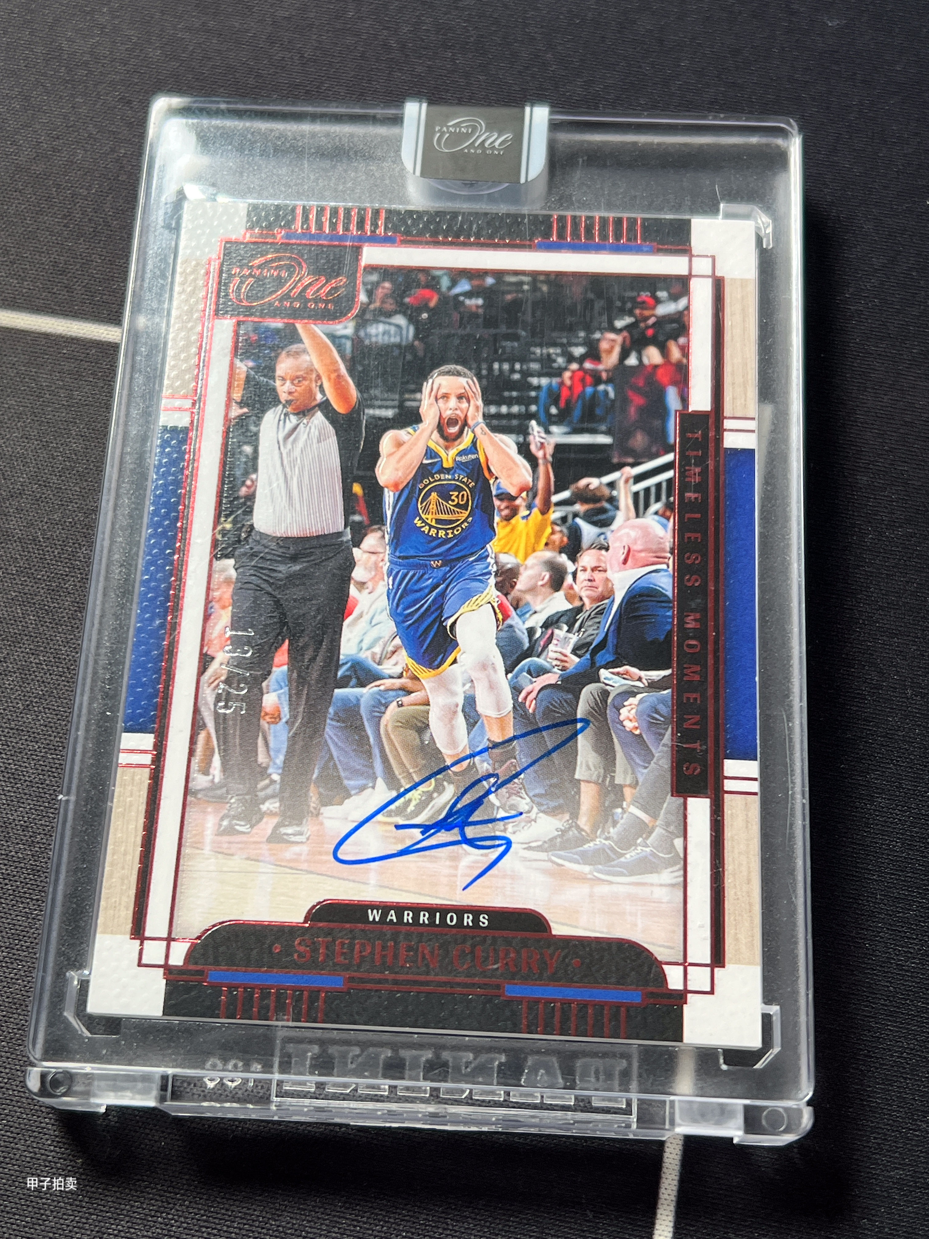 【甲子拍卖】2023-24 Panini One And One Stephen Curry OAO 斯蒂芬 库里 勇士 萌神 卡签 签字 25编 Timeless Moments 鬼脸 呐喊 时刻 时刻签 原封砖 卡品详细图 火JU12