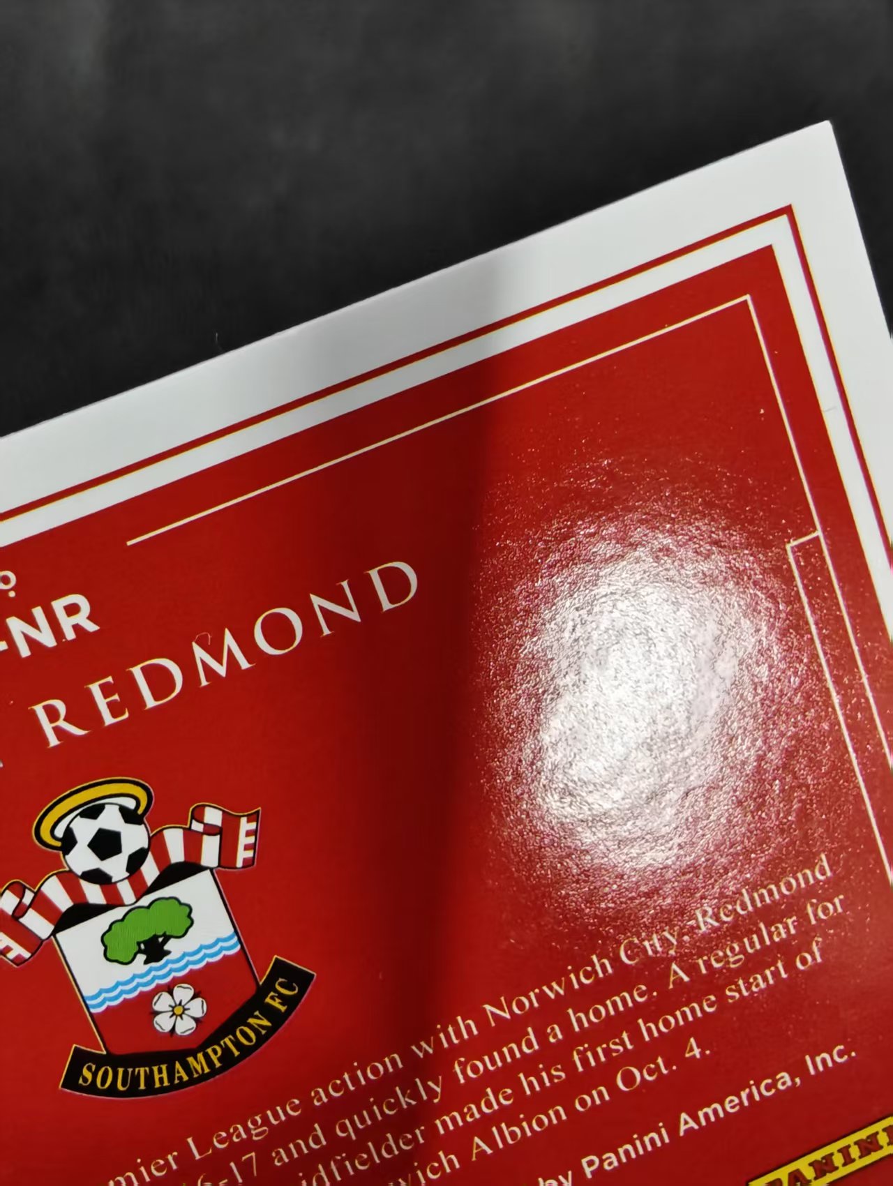 【可合并,不累计】2020-21 Panini Impeccable Nathan Redmond 英超小真金 南安普顿 雷蒙德 25编 球衣物料 划痕 边角微瑕