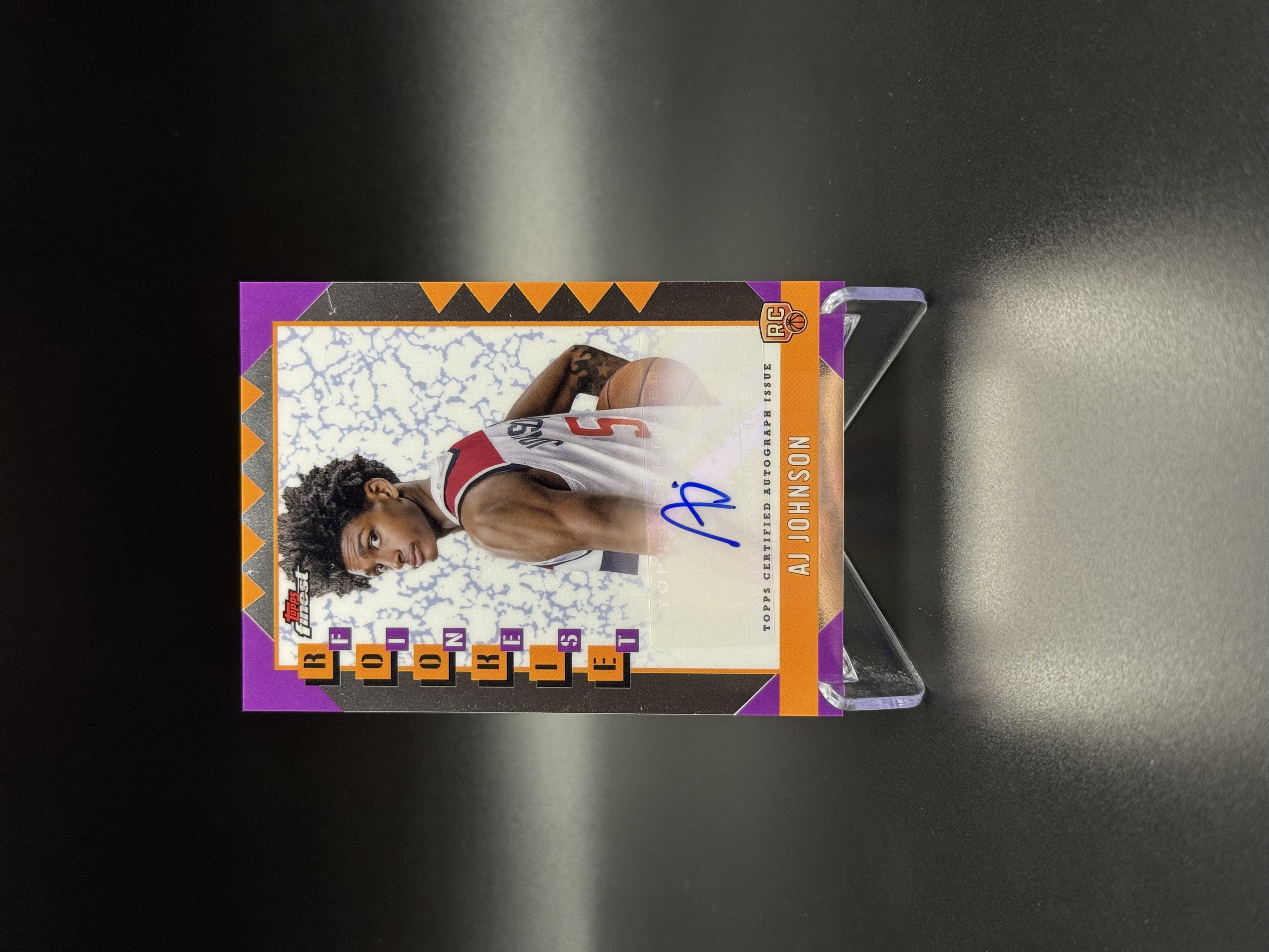 2024-25 Topps Finest AJ Johnson RC 【鲨鱼辣椒 免费代拍】新秀RC AJ 约翰逊 华盛顿奇才 新秀签字 银折 近期大热 专收必备 收藏必备#Tzy