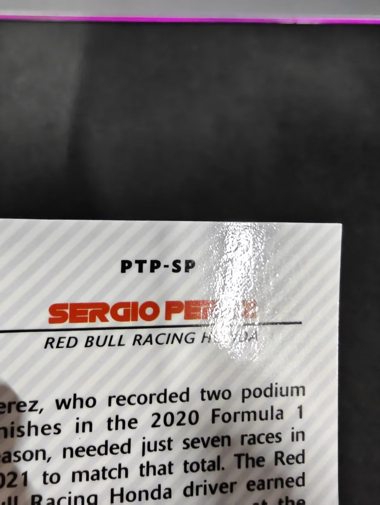2021 Topps Racing F1 Sergio Perez 塞尔吉奥 佩雷兹 银折 the podium特卡 边角瑕疵 #SP