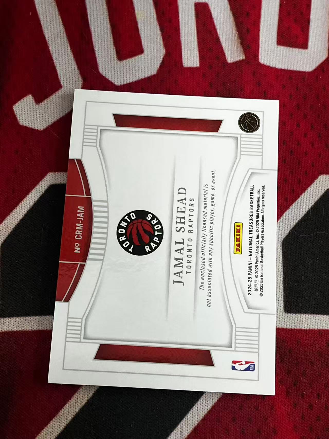 【接寄拍】2024-25 PANINI NATIONAL 国宝高端系列 猛龙 新秀RC 贾马尔歇德 谢德 99编 大窗新秀球衣物料切割 衣料实物卡 专收凑套必备【烂臭嘴拍卖】