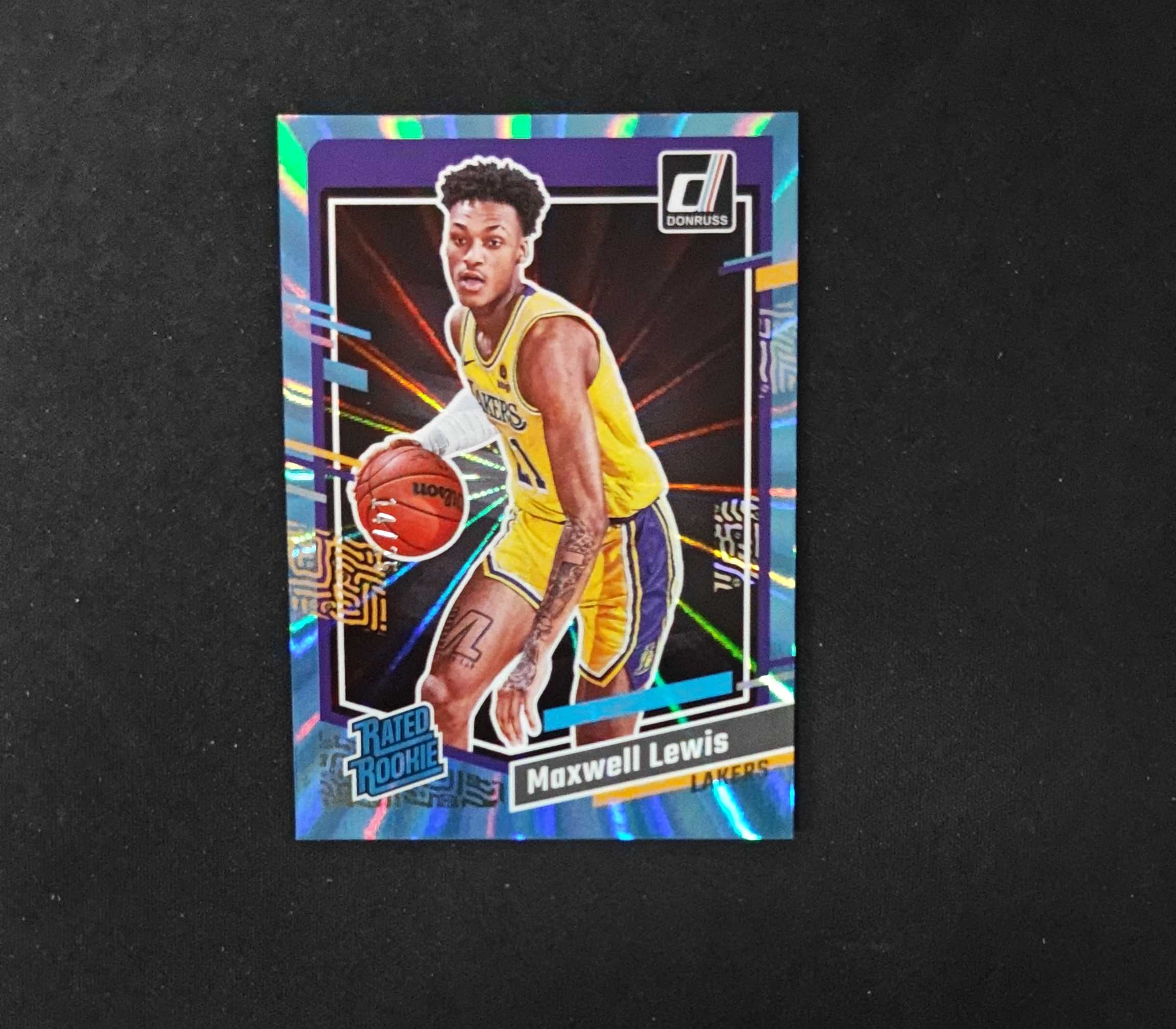 2023-24 Panini Donruss Maxwell Lewis RC 【SC拍卖】杜蕾斯 新秀 湖人 刘易斯 14/25编 蓝佛光 收藏必备(ing哥)