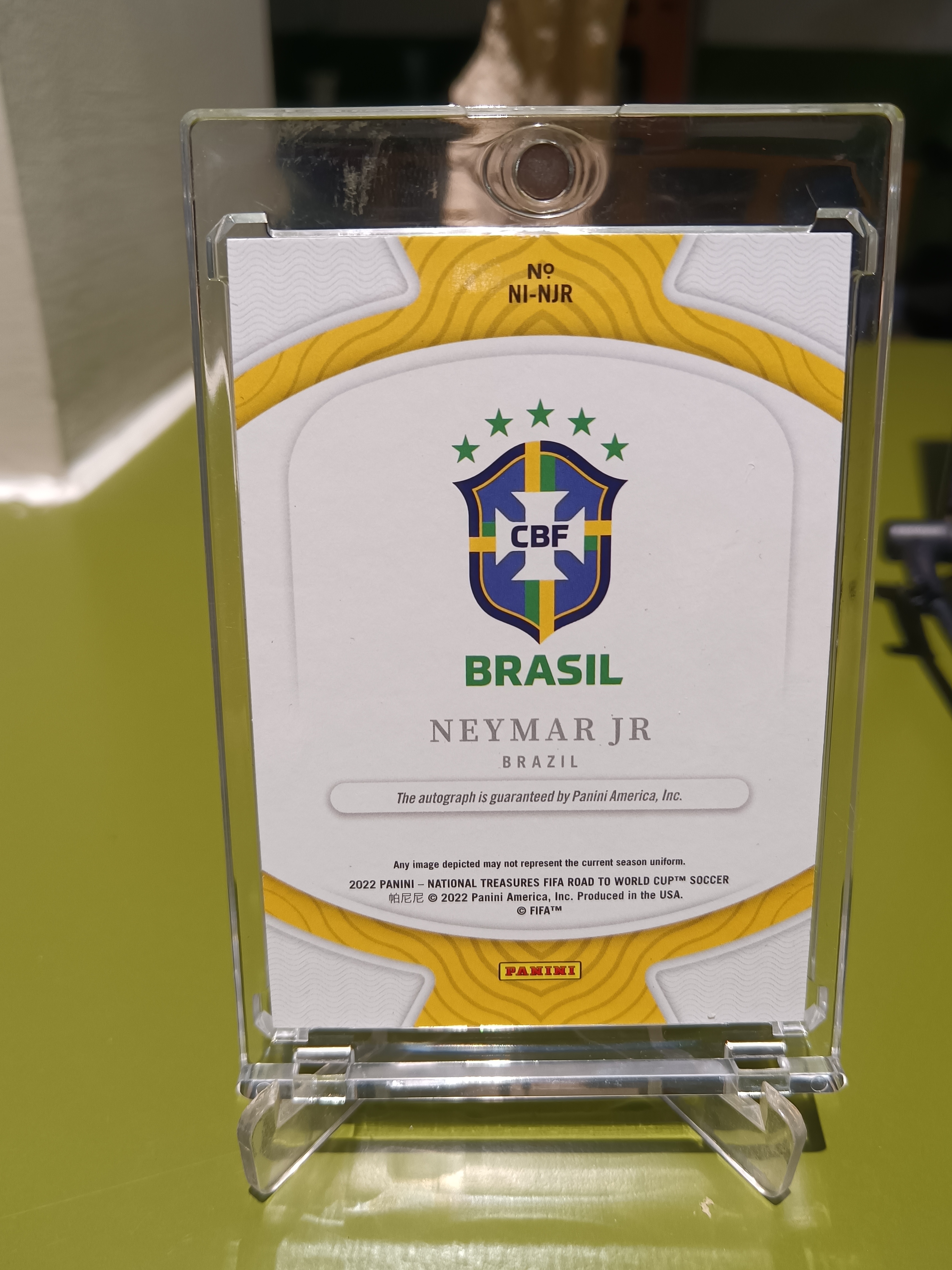2022-23 Panini National Treasures Neymar Jr 世界杯 国宝 内马尔 巴西 巴黎 巴萨 签字 卡签 43/99编 优质卡品 包砖