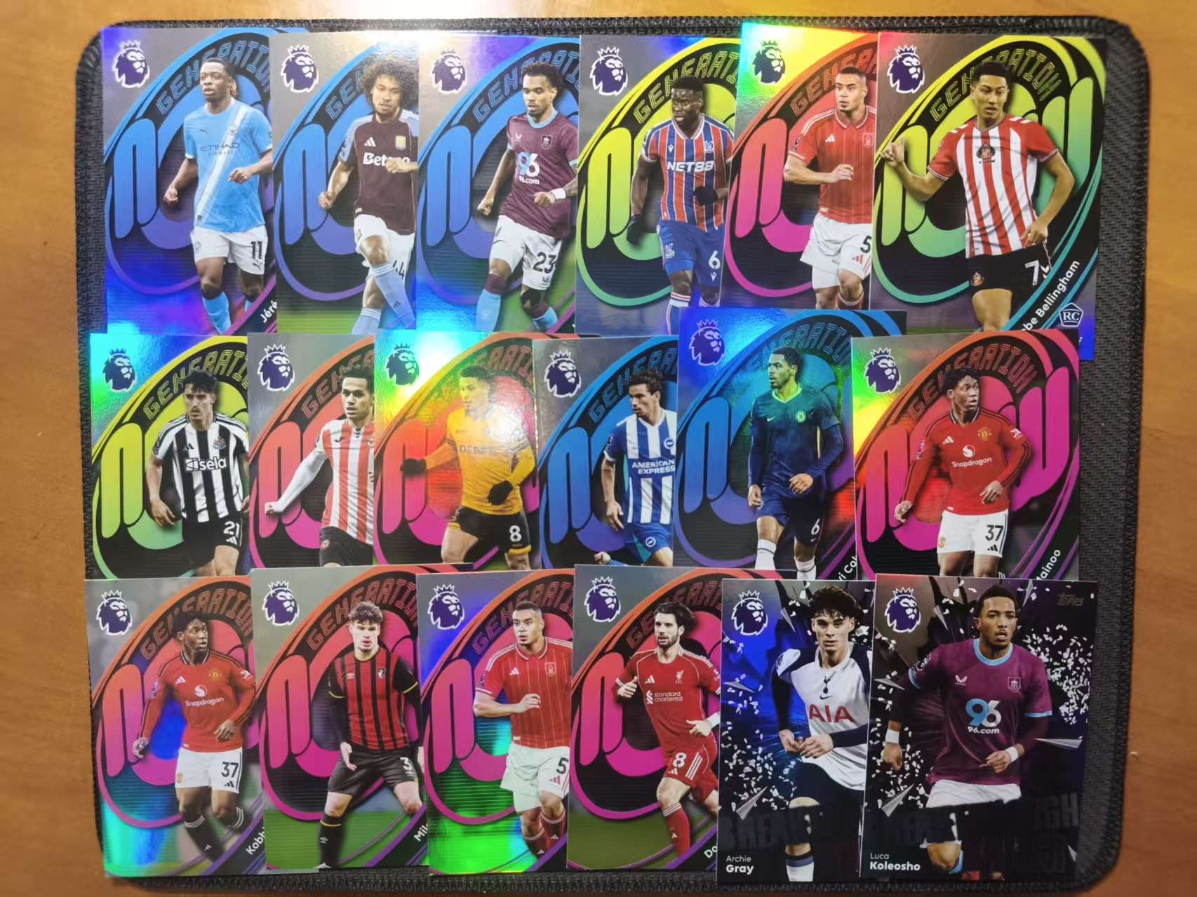 topps 英超 足球 rc 新秀 折射 小贝林厄姆 格伊 科比梅努 索博 等好人 全明星 lot #滨滨