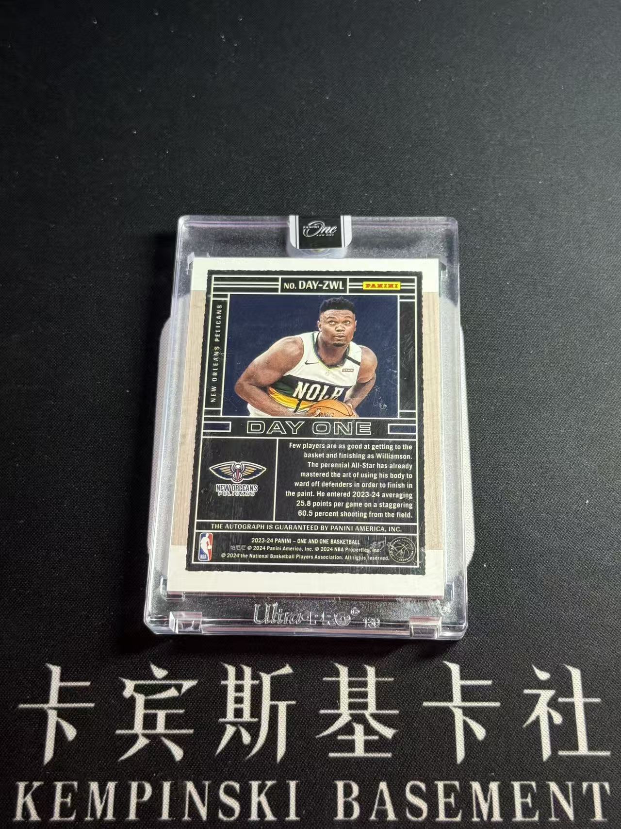 2023-24 Panini One and One Zion Williamson 【小来】锡安 威廉姆斯 胖虎 鹈鹕 ONE 首秀签字 DAY ONE卡签 35/35 尾编 反同背 专收凑套必备