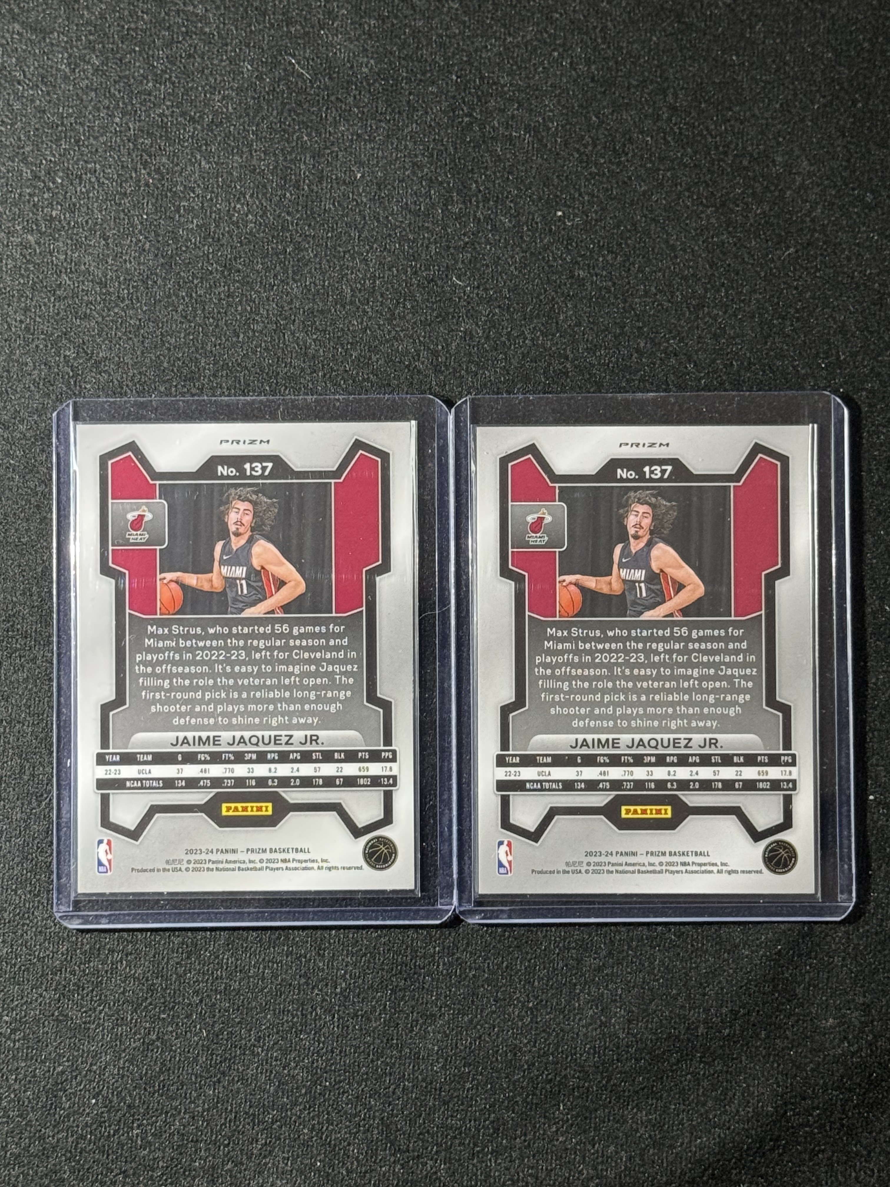 2023-24 Panini Prizm Jaime Jaquez Jr. RC 【扎克代卖】PZ 热火新秀 小海梅 哈克斯 粉碎冰 lot 瑕疵如图 投资必备