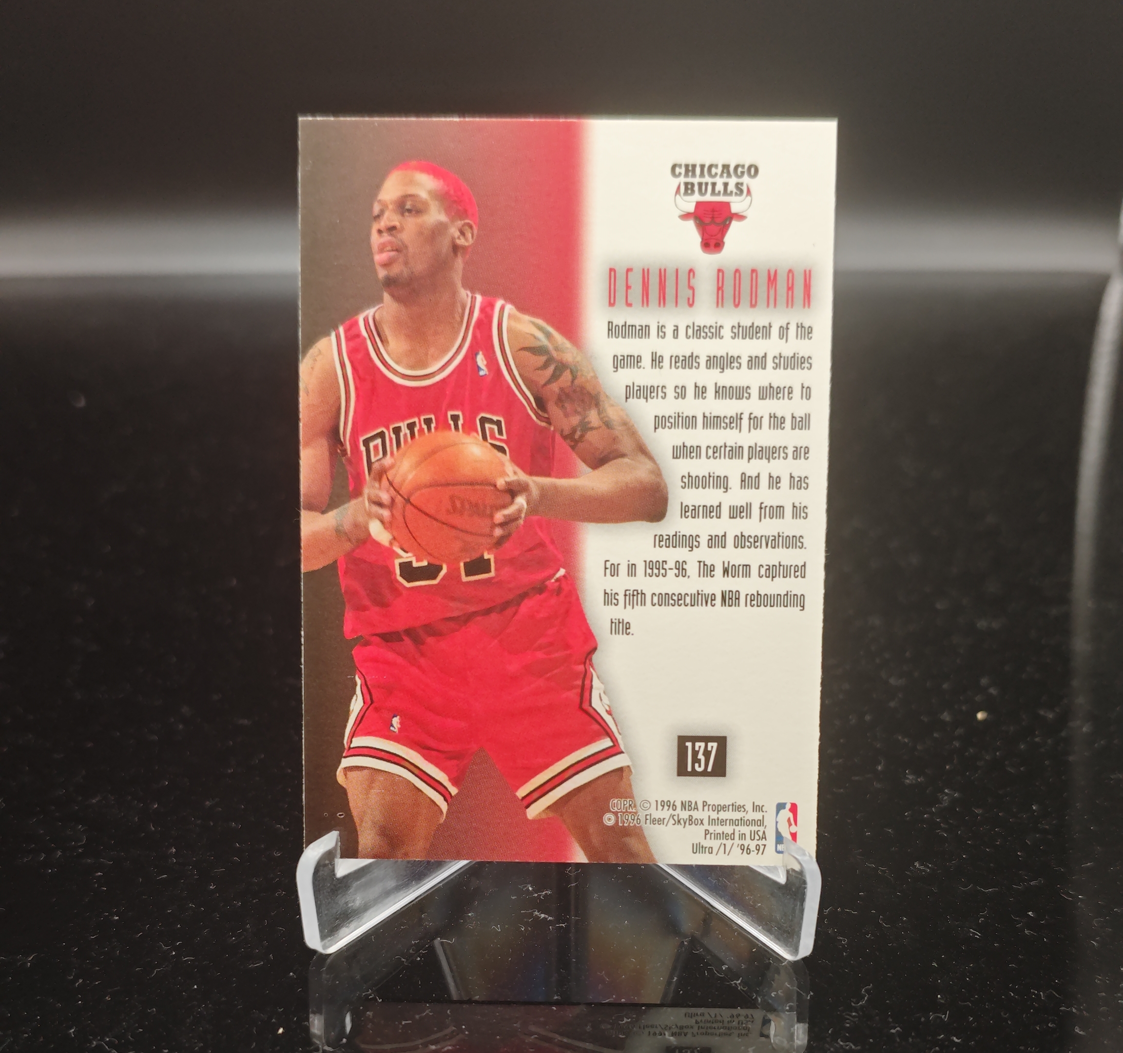 1996 Fleer Ultra Dennis Rodman #137 大虫 丹尼斯 罗德曼 乔丹队友 篮板王 芝加哥公牛 卡品如图