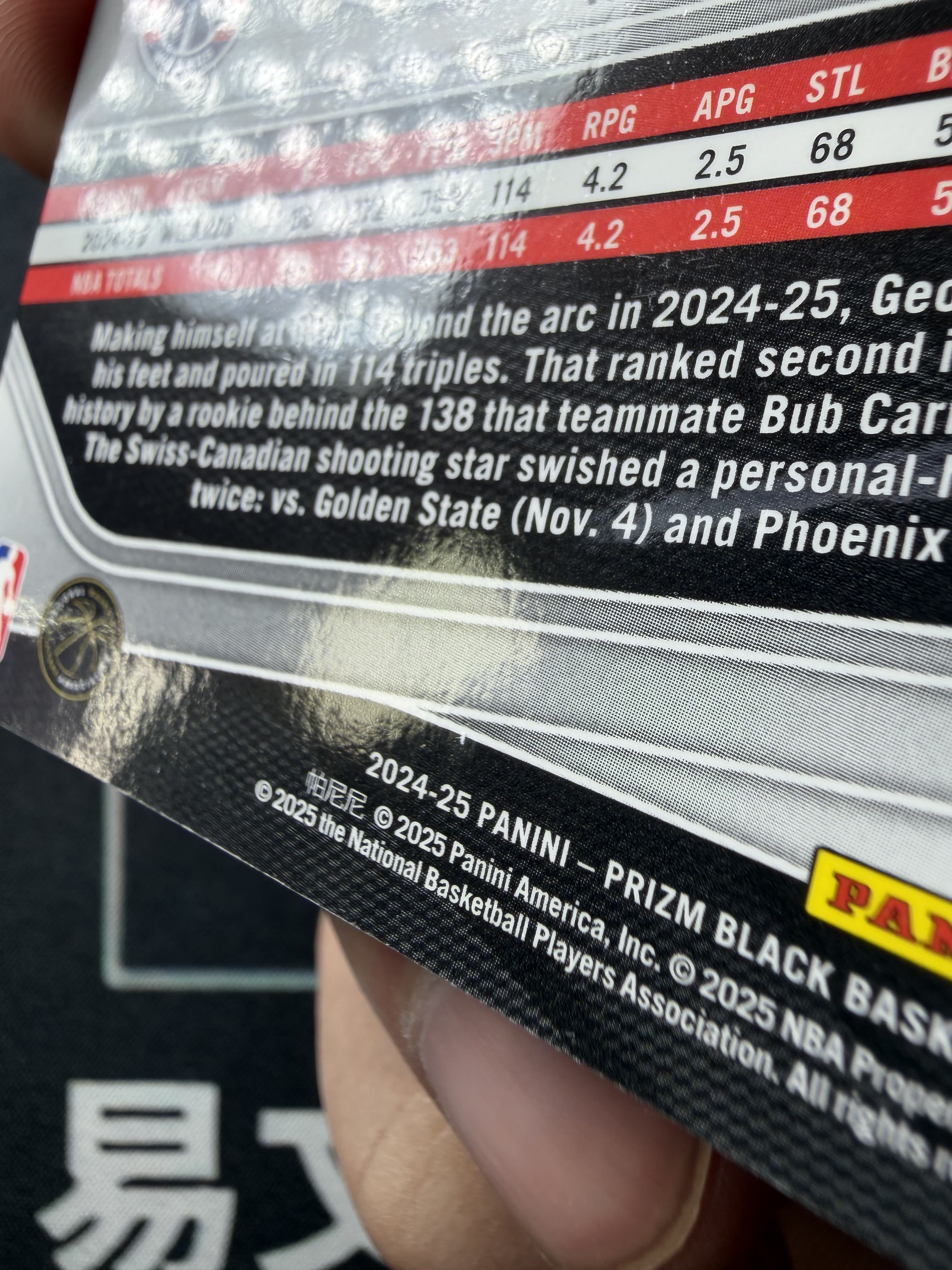 【易文拍卖 超级回款】2024-25 Panini Prizm Pz 男篮 KYSHAWN GEORGE 奇才 凯肖恩 乔治 RC新秀 27/35编 蓝Shimmer折 #酸菜