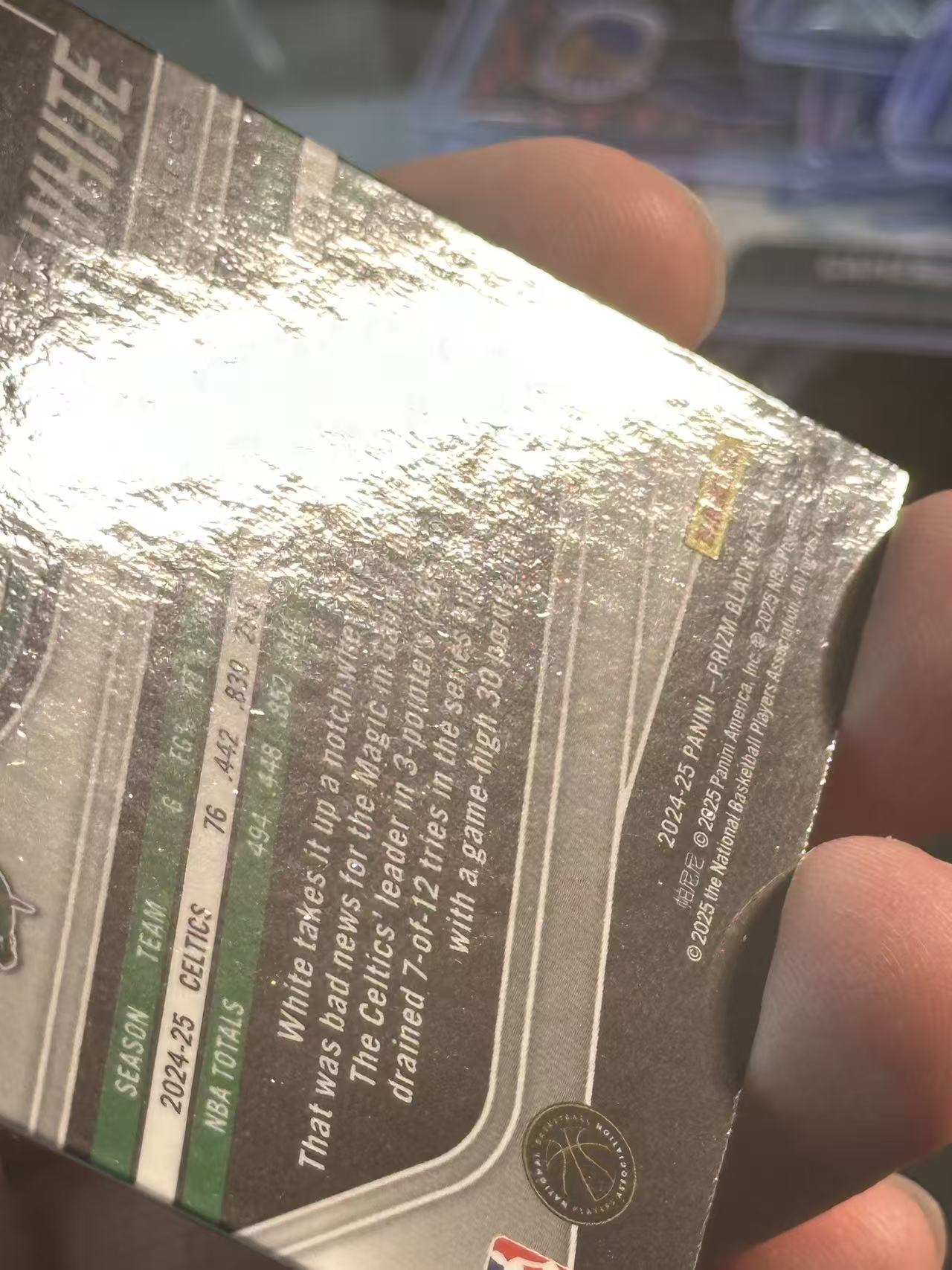 2024-25 Panini Prizm Black Derrick White 【欧卡体育】pz 德里克 怀特 225编 篮球折 凯尔特人 印痕如图(搂子)