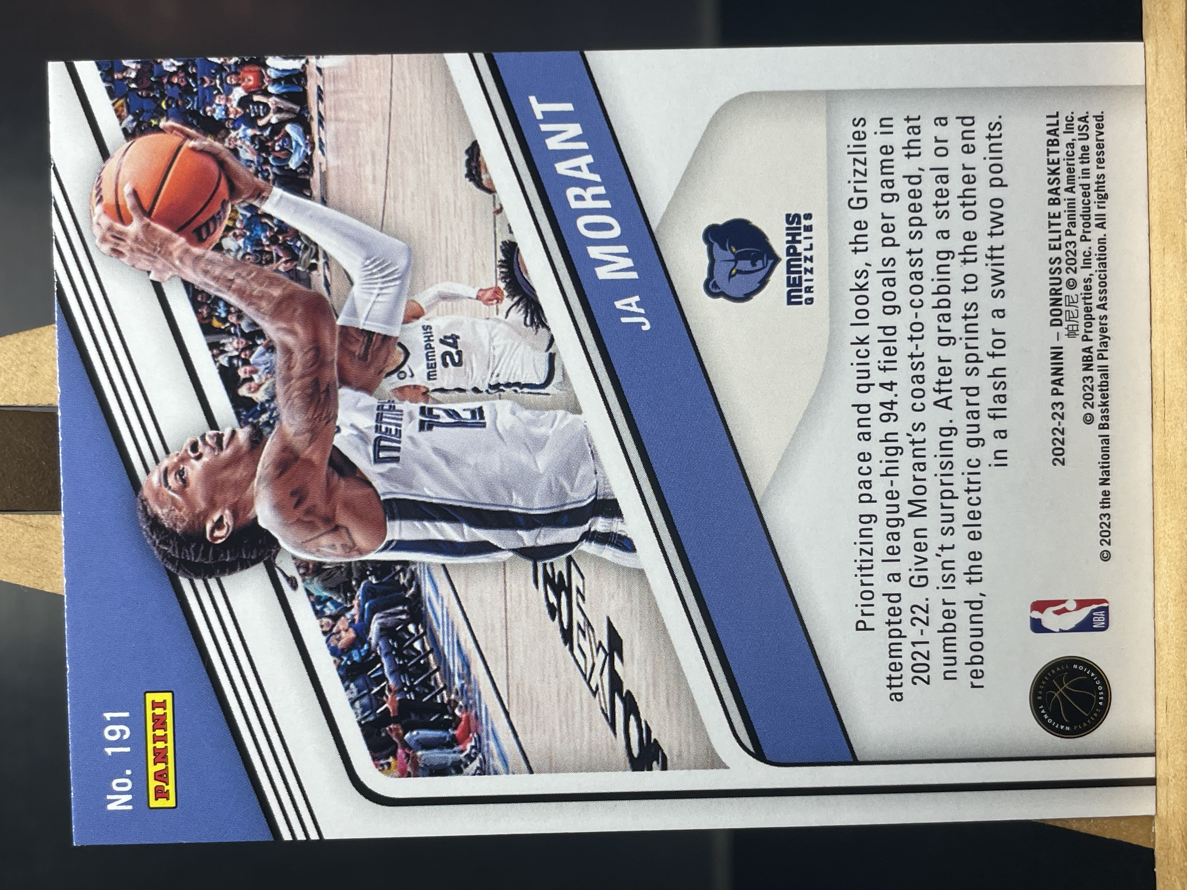 (T1) 2022-23 PANINI DUNRUSS 折射 莫兰特 灰熊 近期大热球星 收藏凑套必备 卡品如图 !!!