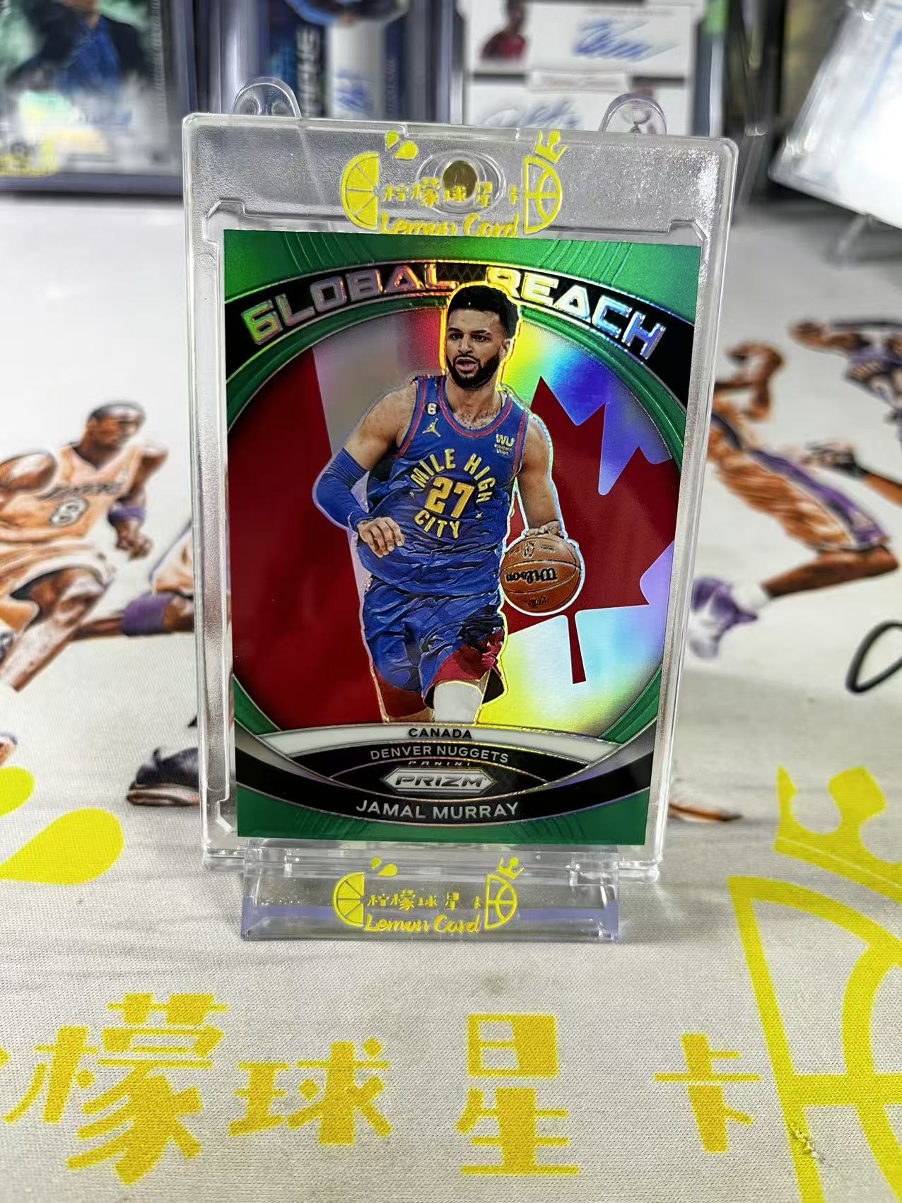 2023-24 Panini Prizm Jamal Murray 【柠檬球星卡拍卖】掘金 贾马尔 穆雷 国旗 特卡 绿折 折射 pz 微瑕如图 #不语