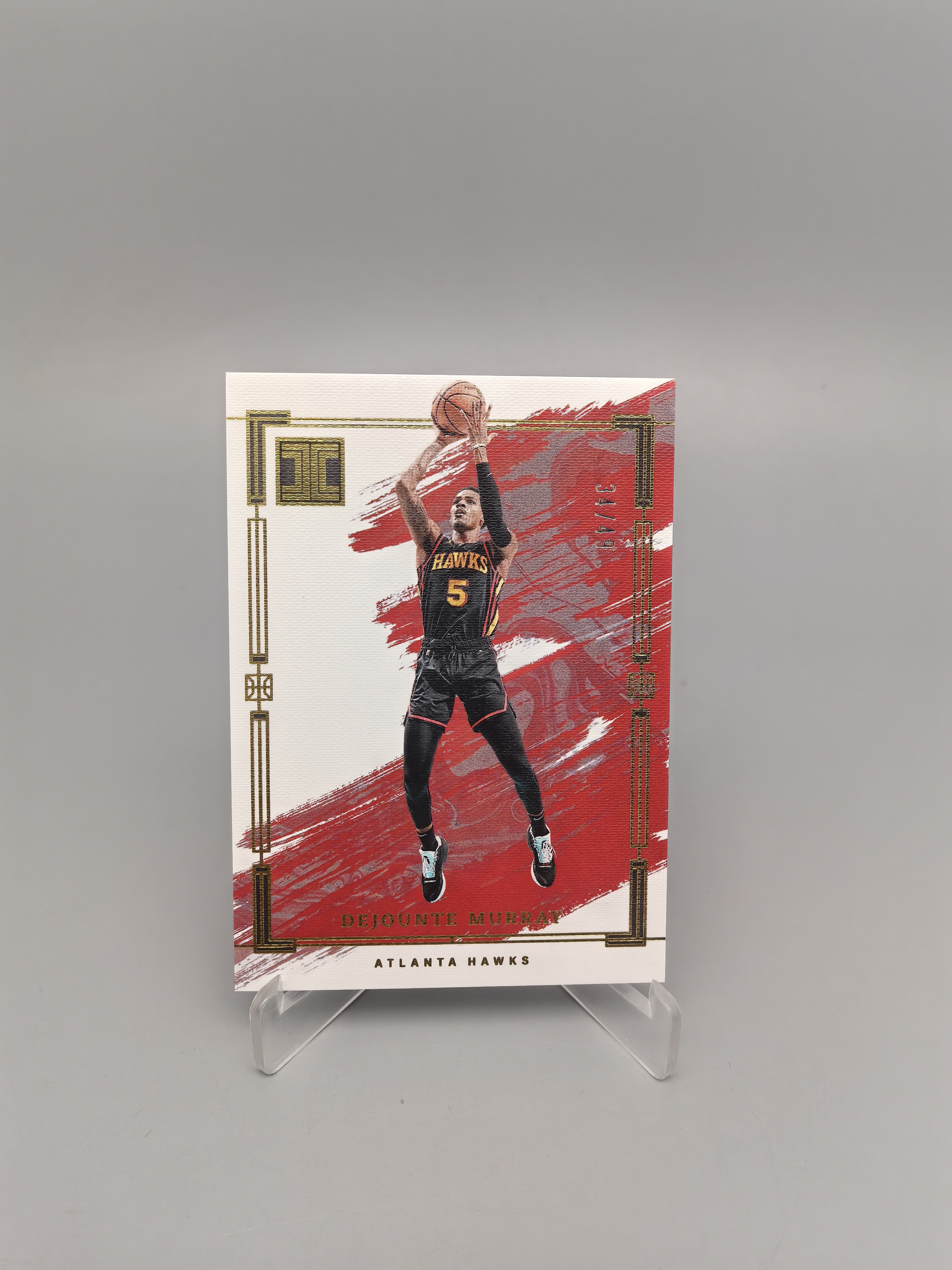 【拆吧代拍】2023-24 Panini Impeccable Kris Murray RC 小真金 开拓者 新秀 克里斯 默里 穆雷 34/49编 Base 金平行 派大心1206