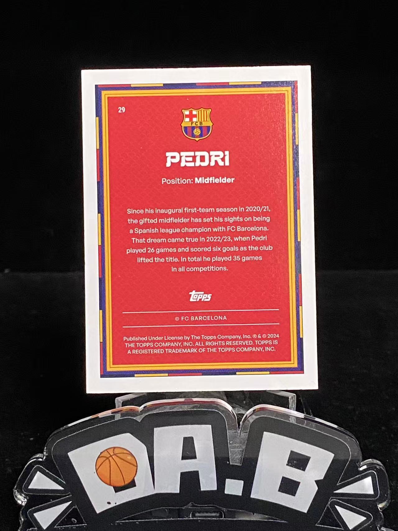 2024 Topps Topps Pedri 【大彪代拍预付90%】巴萨龙 队盒 中国龙年限定 佩德里 微瑕如图 收藏必备 周小开