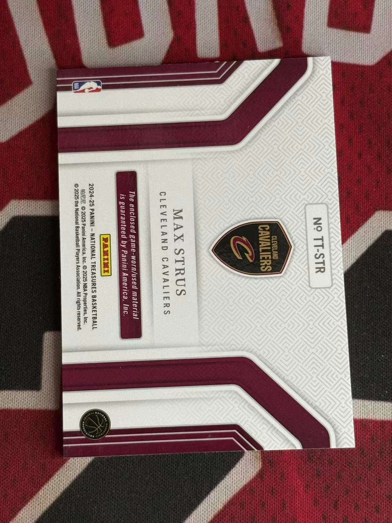 2024-25 PANINI NATIONAL Max Strus 国宝高端系列 骑士 马克思斯特鲁斯 99编 GU 亲穿落场球衣物料切割 衣料实物卡 专收凑套必备【烂臭嘴拍卖】
