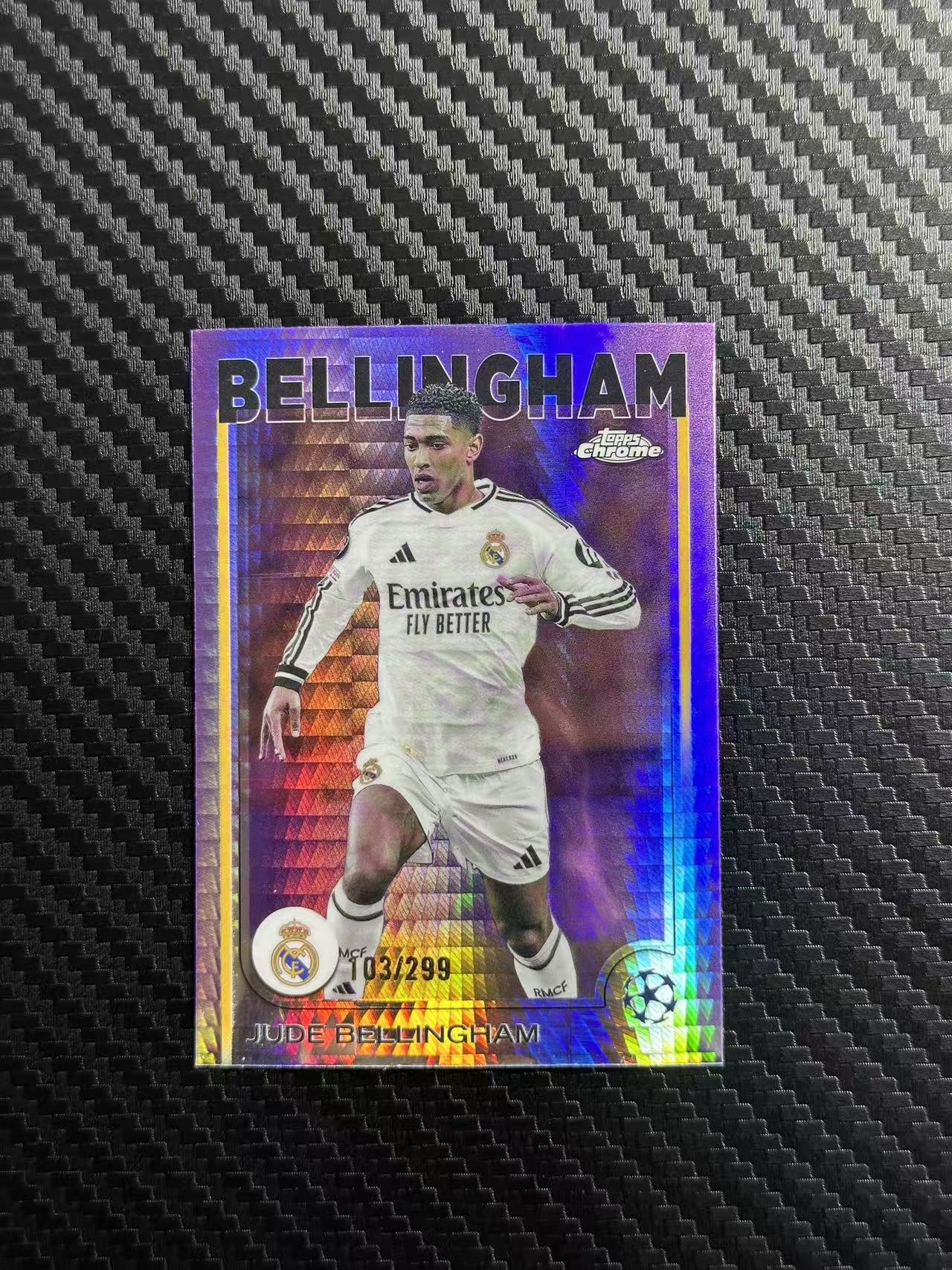 2025 Topps Chrome Jude Bellingham 欧冠TC系列 贝林厄姆 103/299编 紫折 英格兰 皇马 皇家马德里 卡品如图 拍前看描述