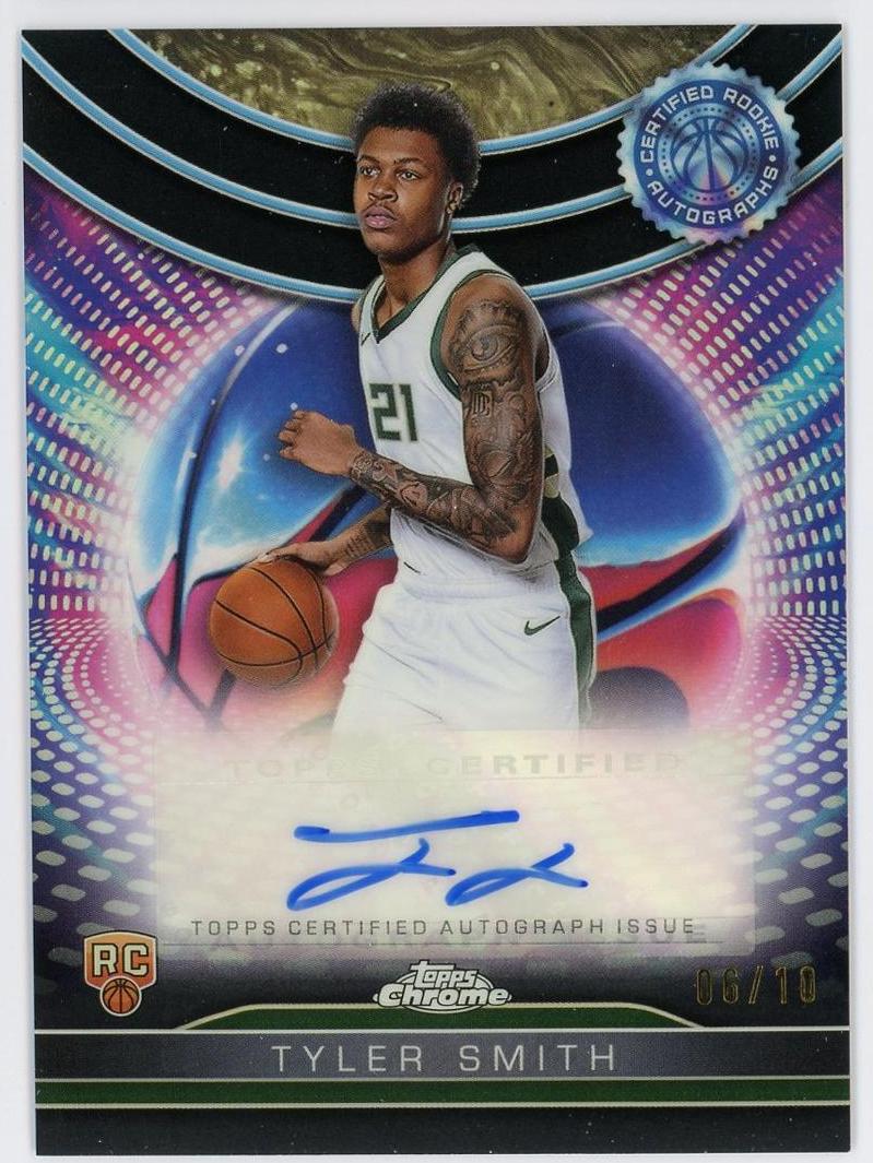 2024-25 Topps Chrome Tyler Smith RC 泰勒史密斯 新秀 TC 签字 10编 黑折 折射 认证签 雄鹿 卡品如图 0YQ3/11.16