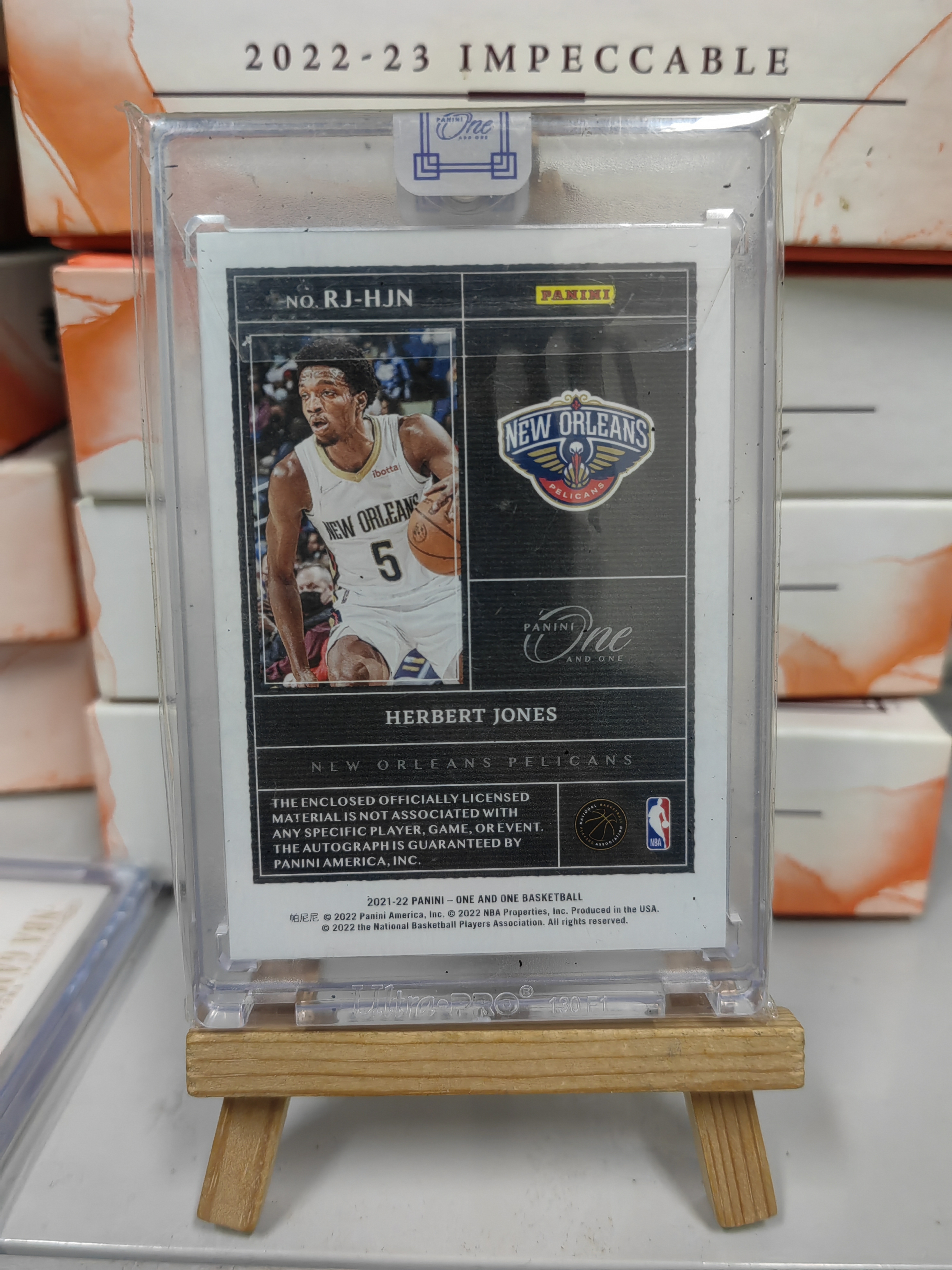 2021-22 Panini One and One Herbert Jones RC 【来福拍卖】鹈鹕 赫伯特琼斯 11/49编 蓝版 球衣 物料 暴力切割 签字 卡签 RPA 原封砖 卡品如图