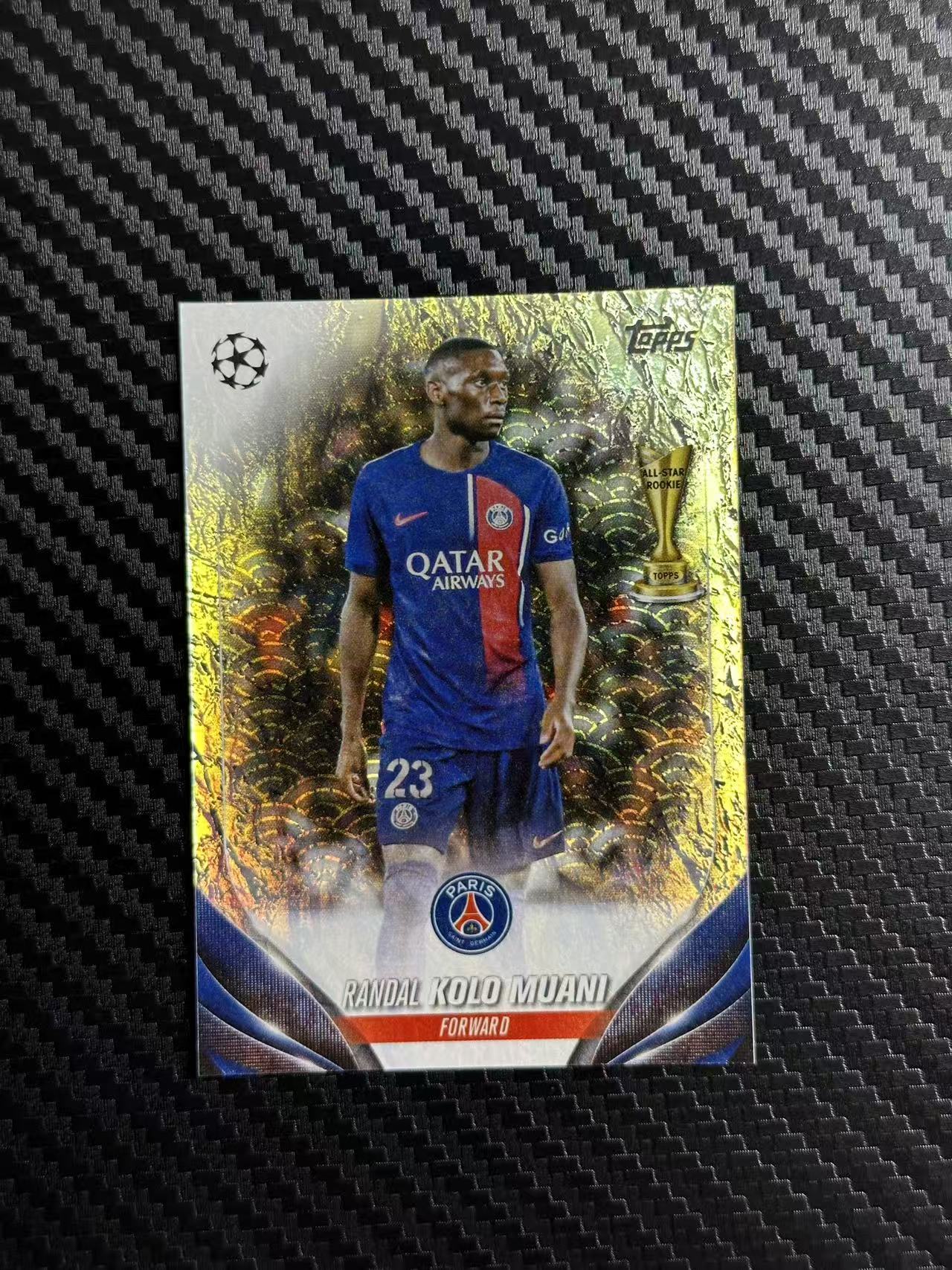 2024 Topps ucc Randal Kolo Muani 欧冠 碧玉 大巴黎 穆阿尼 白玉折 53/99编 卡品如图 拍前看描述