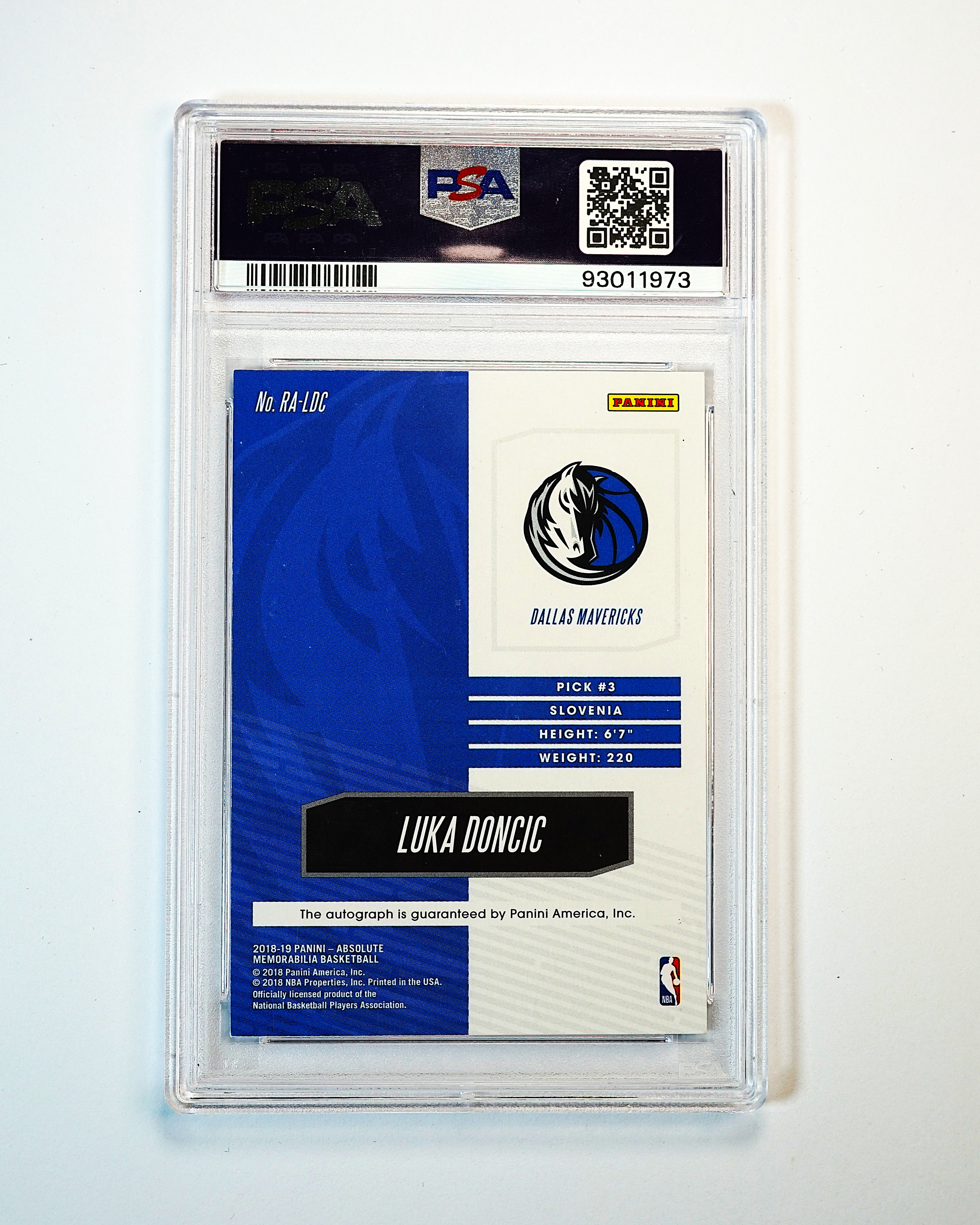 2018-19 Panini Absolute Luka Doncic RC 卢卡 东契奇 016/125编 新秀 签字 卡签 PSA9分 只有1张PSA10分 独行侠 湖人 本赛季超神发挥 投资趁早