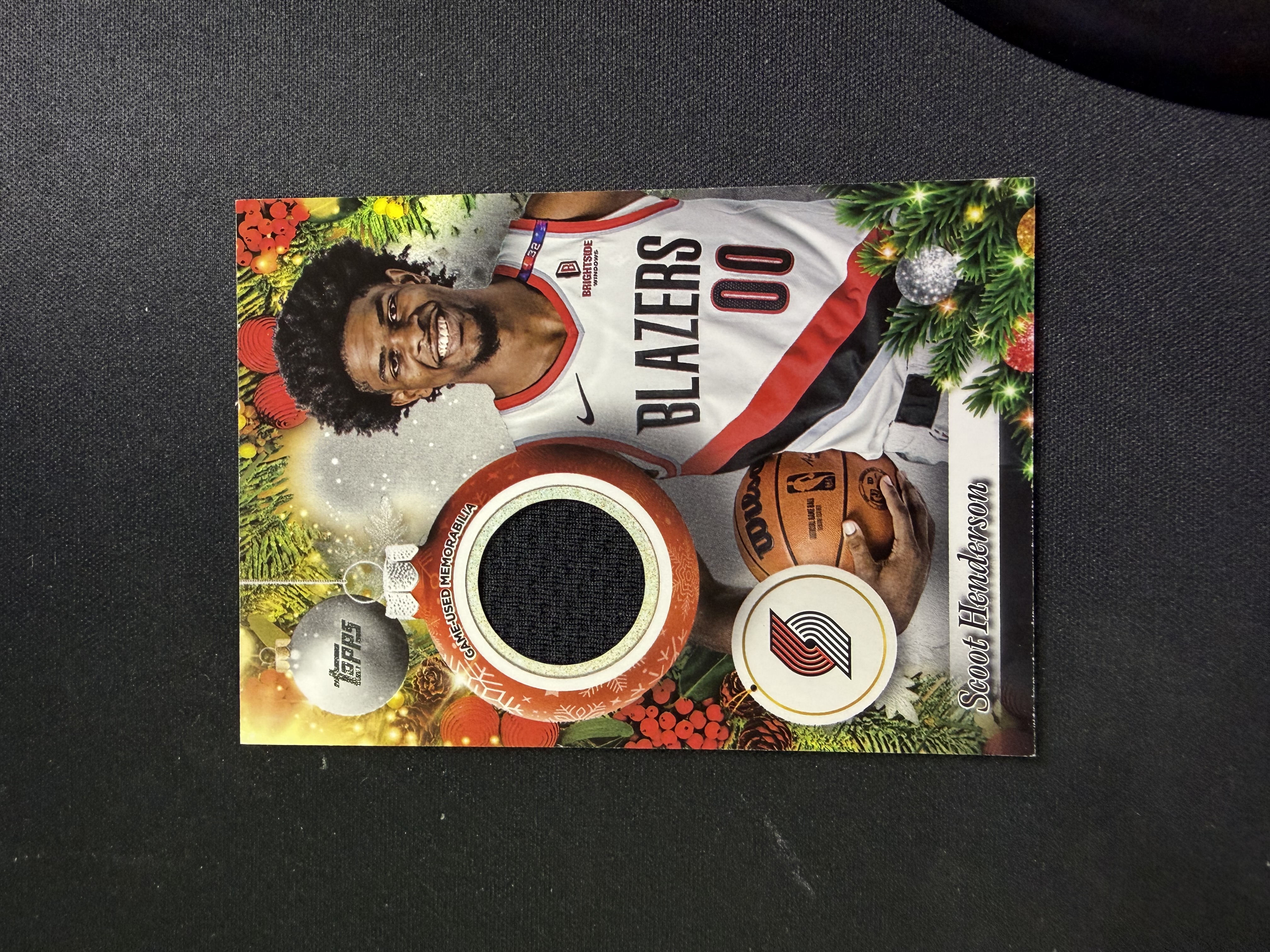2025-26 Topps Holiday Mega Scoot Henderson 斯库特 亨德森 开拓者 圣诞节 物料 亲穿球衣 PPP