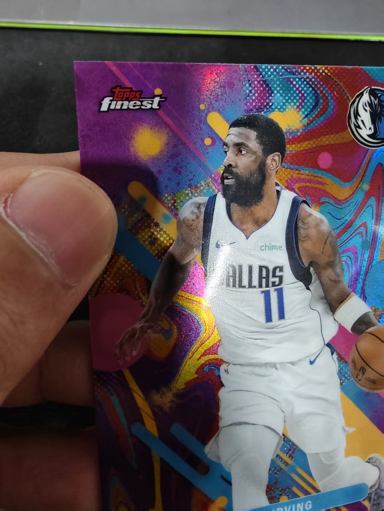 2026 Topps Finest Kyrie Irving 独行侠 凯里 欧文 欧神仙 油污折 折射 一级 瑕疵如图