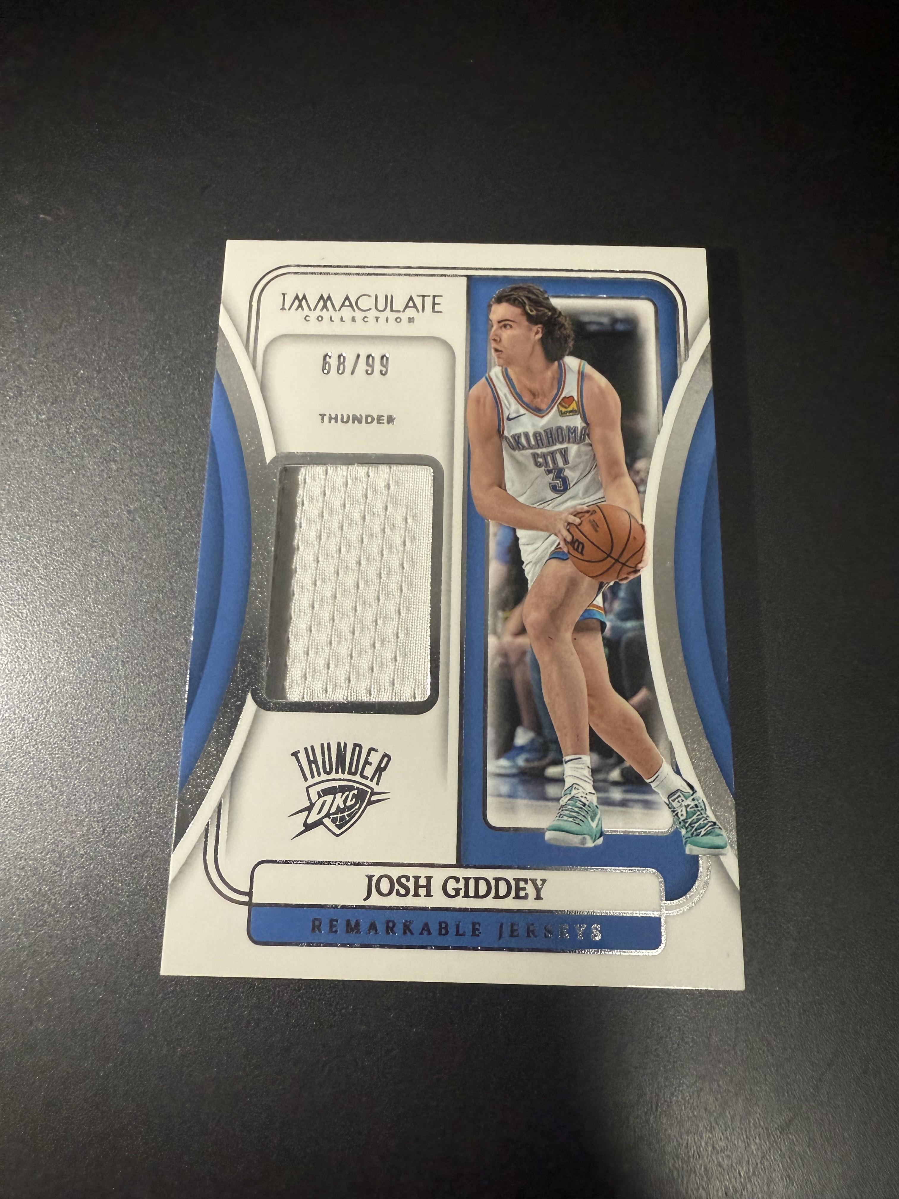 2023-24 Panini Immaculate Josh Giddey 约什 吉迪 imm 球衣 雷霆队 99编 井