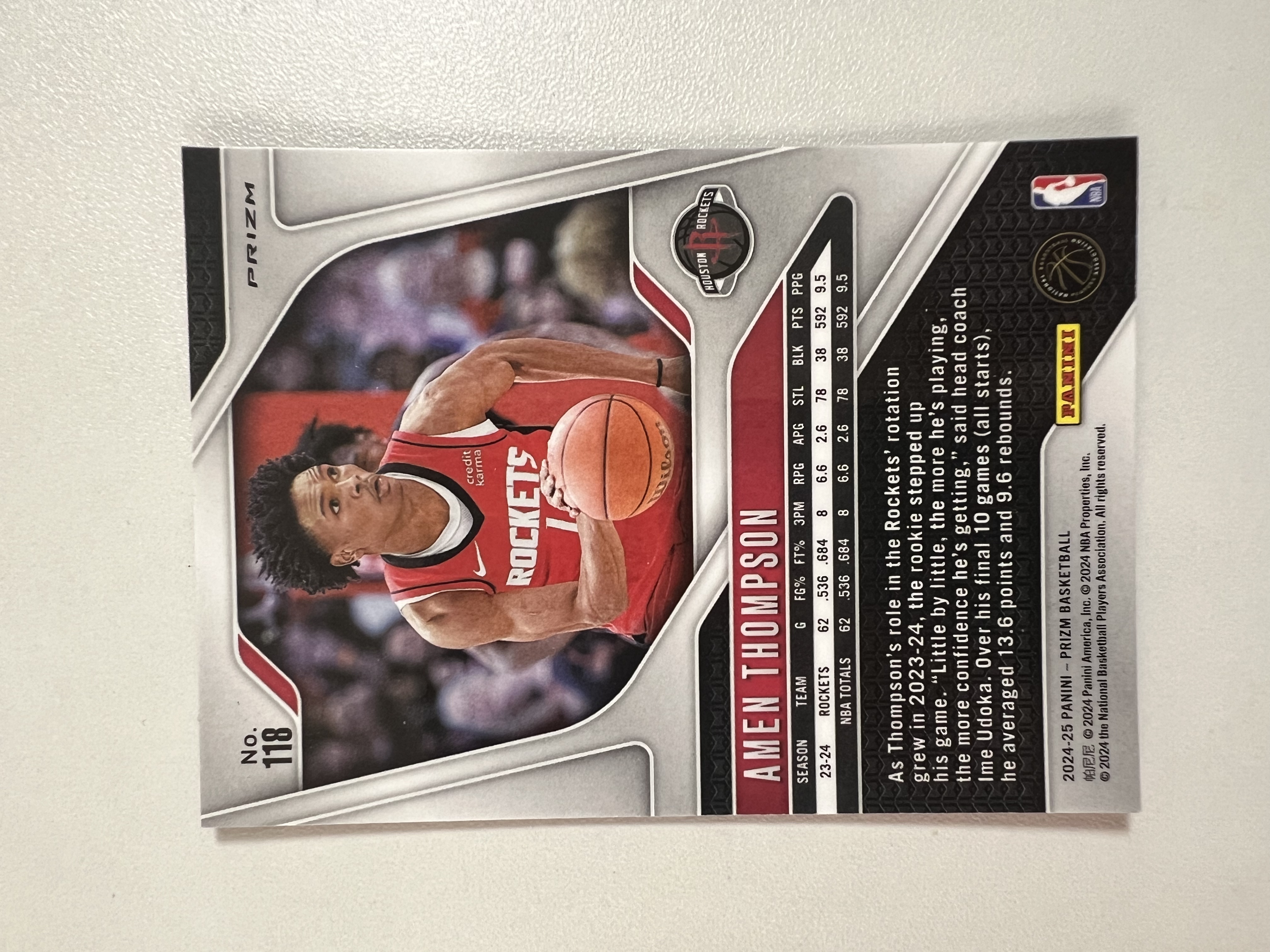2024-25 Panini Prizm Amen Thompson 阿门汤普森 火箭 PZ 粉碎冰 HH03 收藏凑套 卡品如图