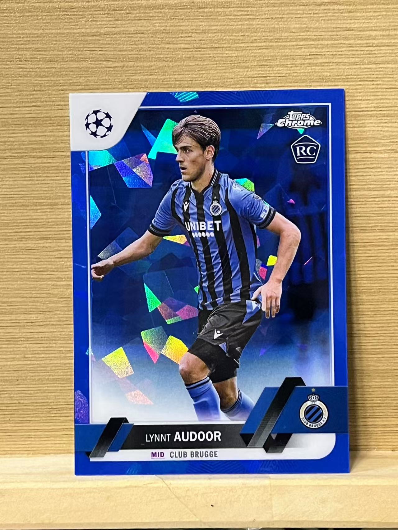 2023 Topps Chrome Lynnt Audoor RC 林特 奥多尔 新秀 布鲁日 欧冠 蓝宝石 碎冰折 银折 实卡精美 收藏必备 A59
