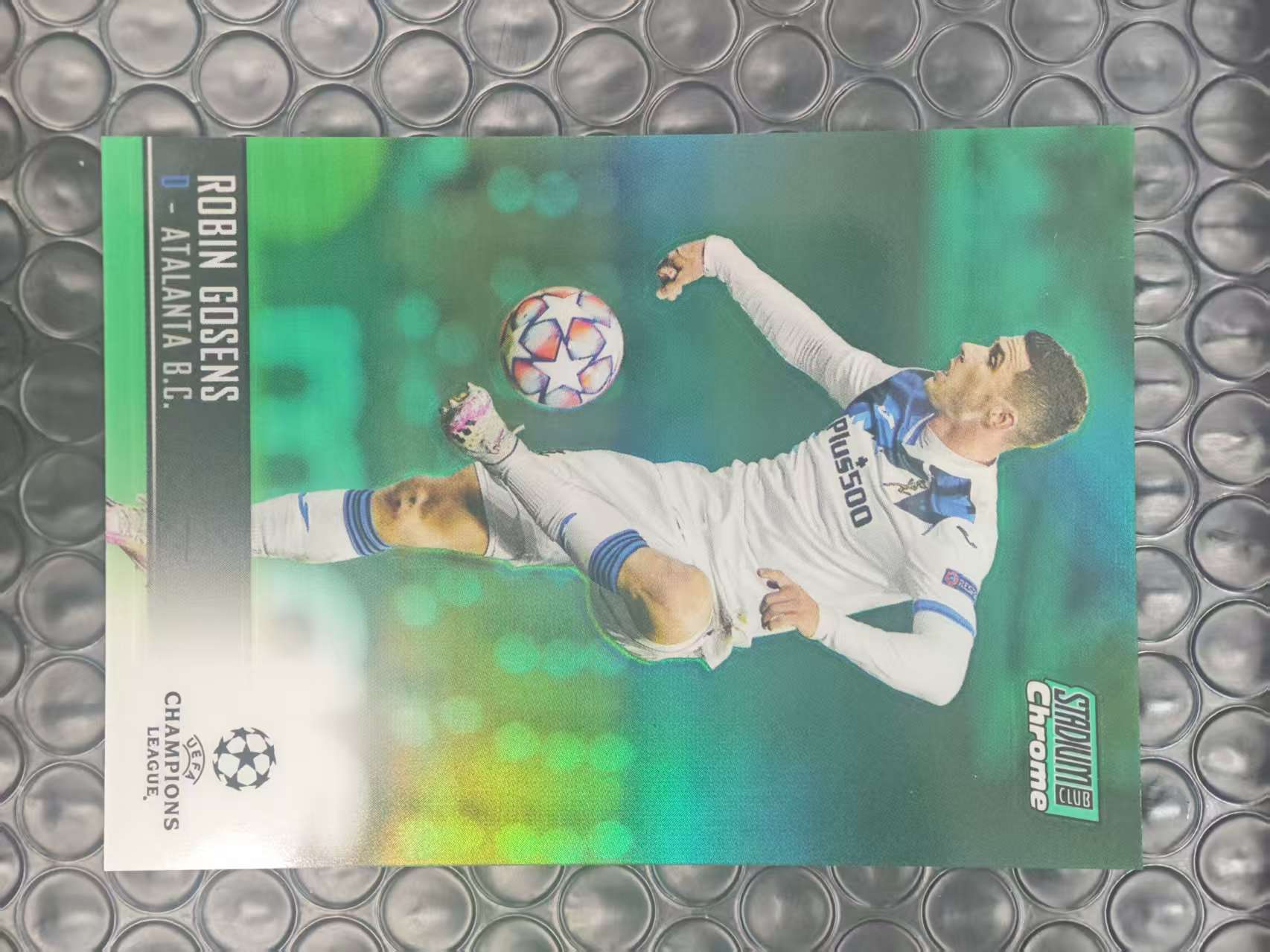 2020-21 Topps Stadium Club Robin Gosens 欧冠竞技场 元年 亚特兰大 罗宾 戈森斯 14/99编 绿折 折射 卡品如图【原地起飞卡社】MVP11.6