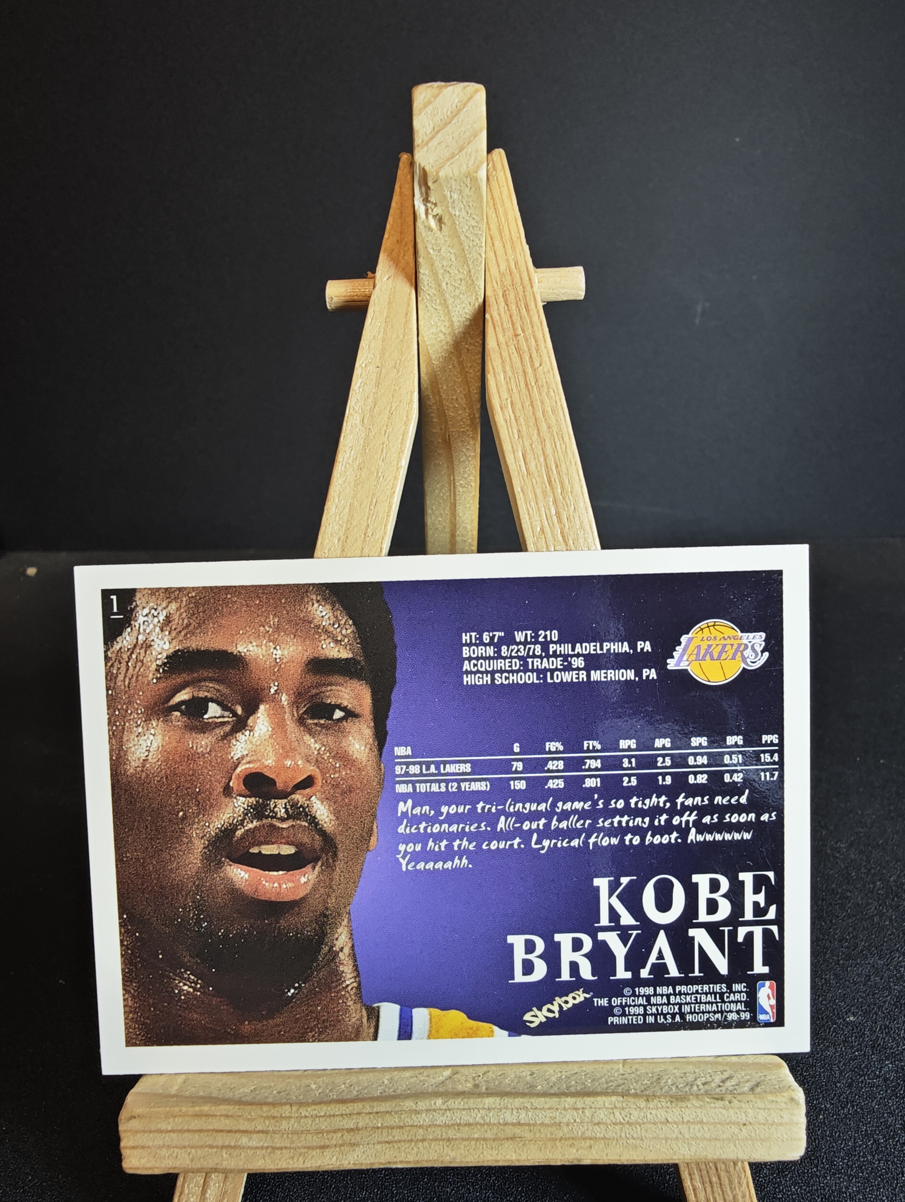 1997-98 nba NBA Hoops Kobe Bryant hoops 科比 布莱恩特 特卡 卡品如图 杰瑞11.15 91代拍